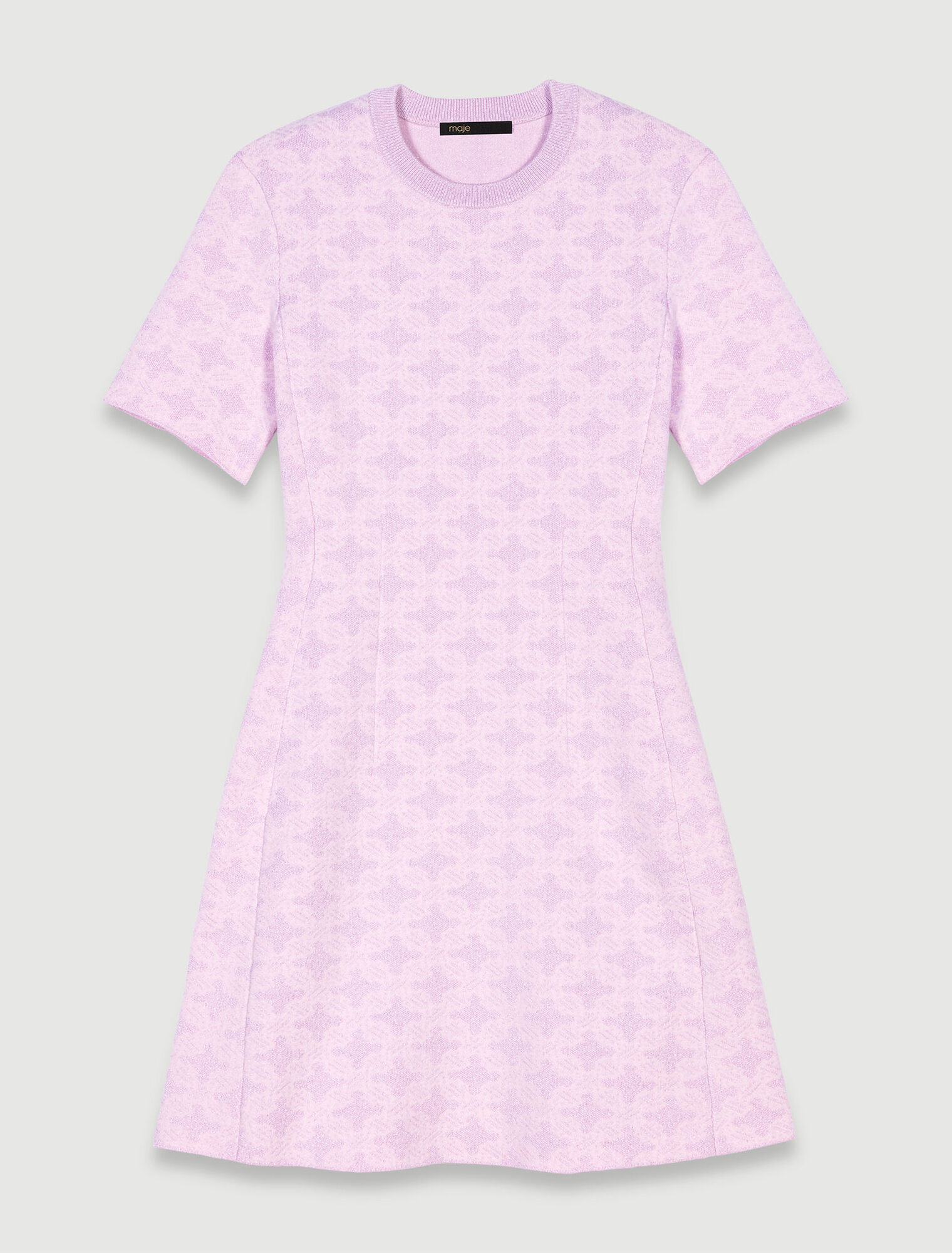 Jacquard knit short dress