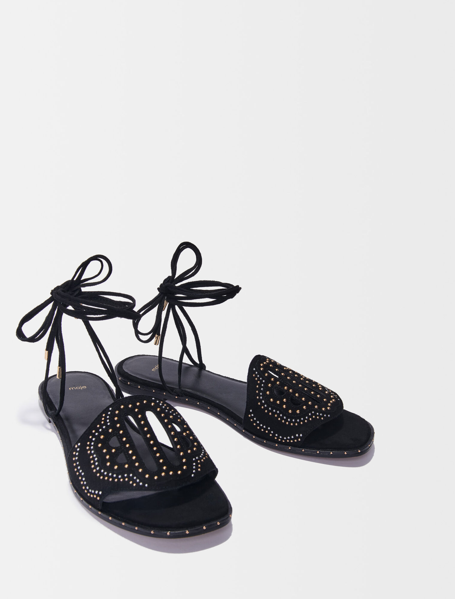 Flat studded sandals