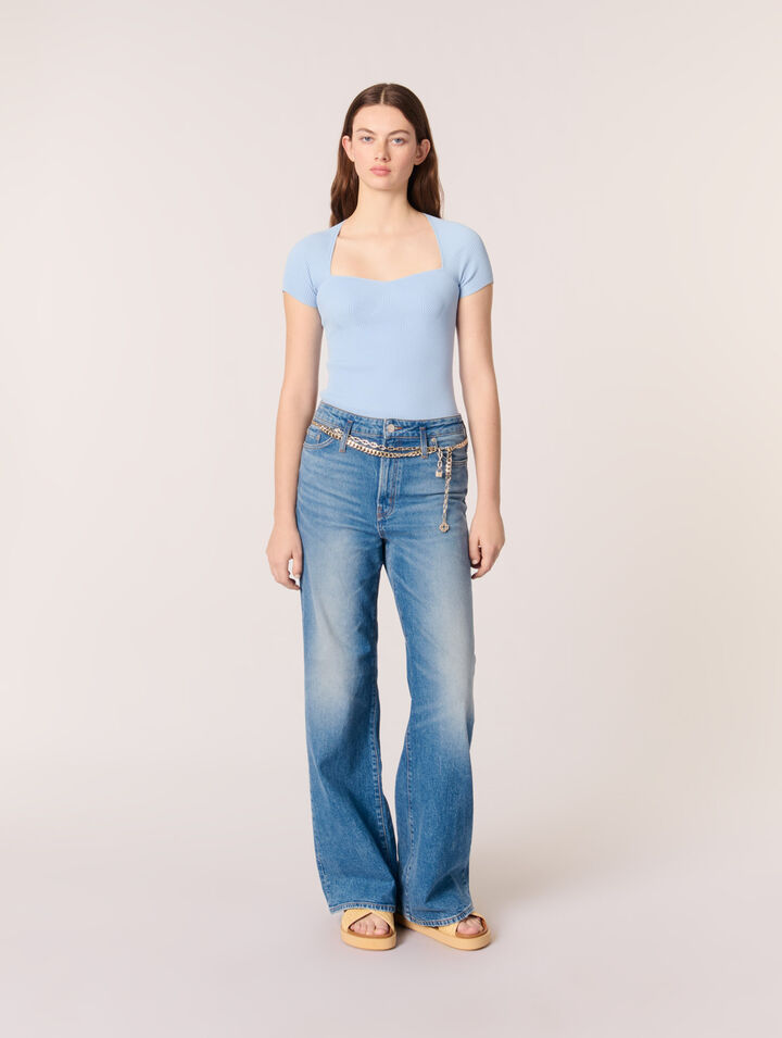 Rib knit top