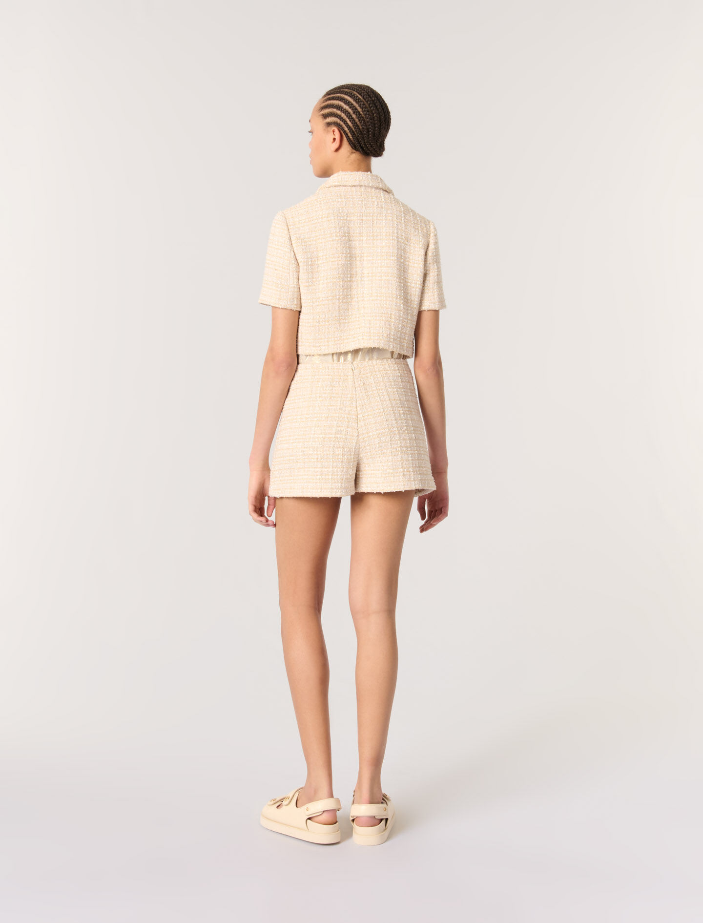 Short tweed jacket Natural For Women | Maje