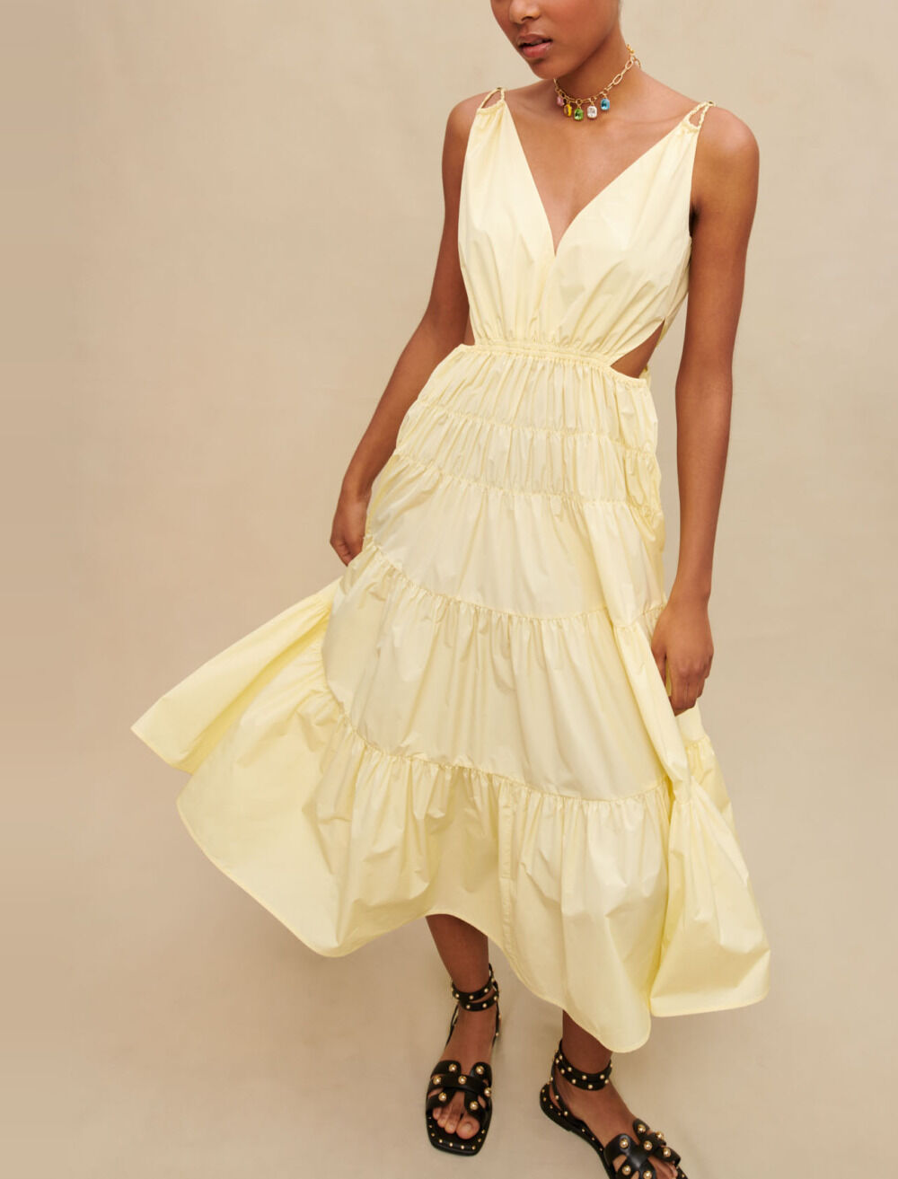 Maxi dress Yellow / Orange For Women | Maje