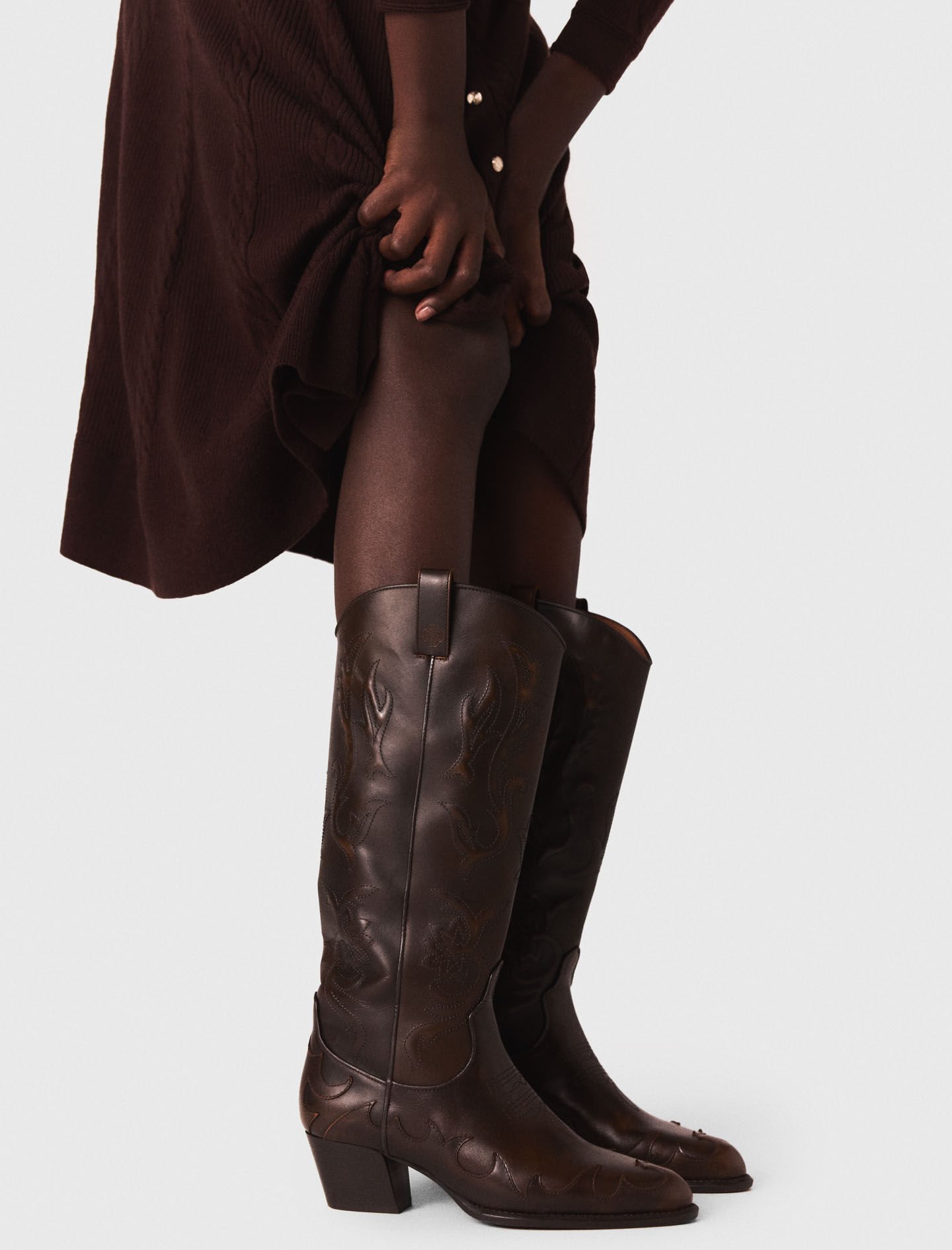 majeページ Cropped denim jacket