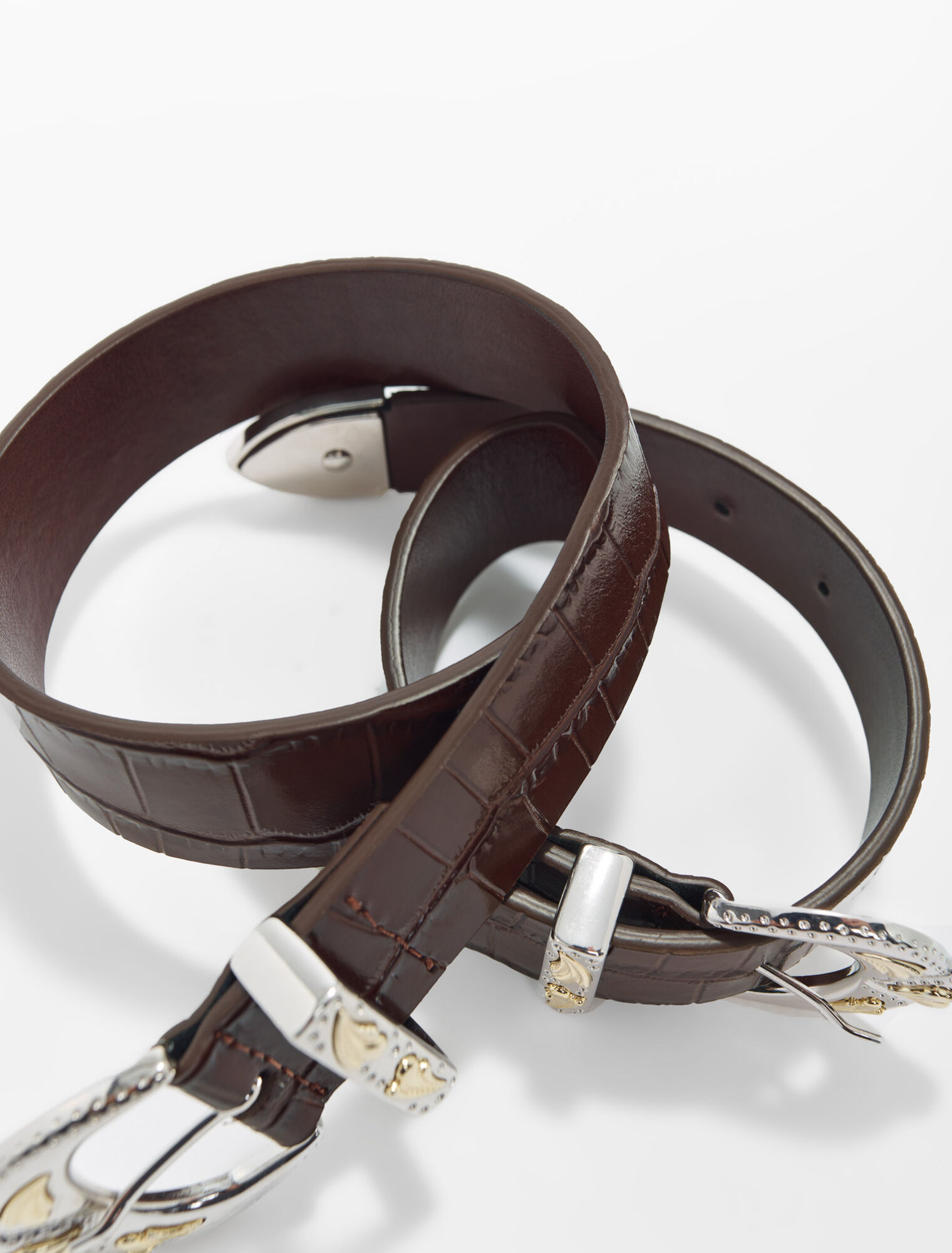 Western double buckle belt