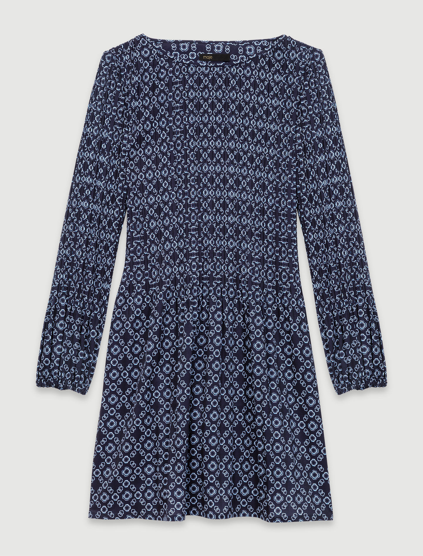 Short Clover motif dress Black / Gray For Women | Maje