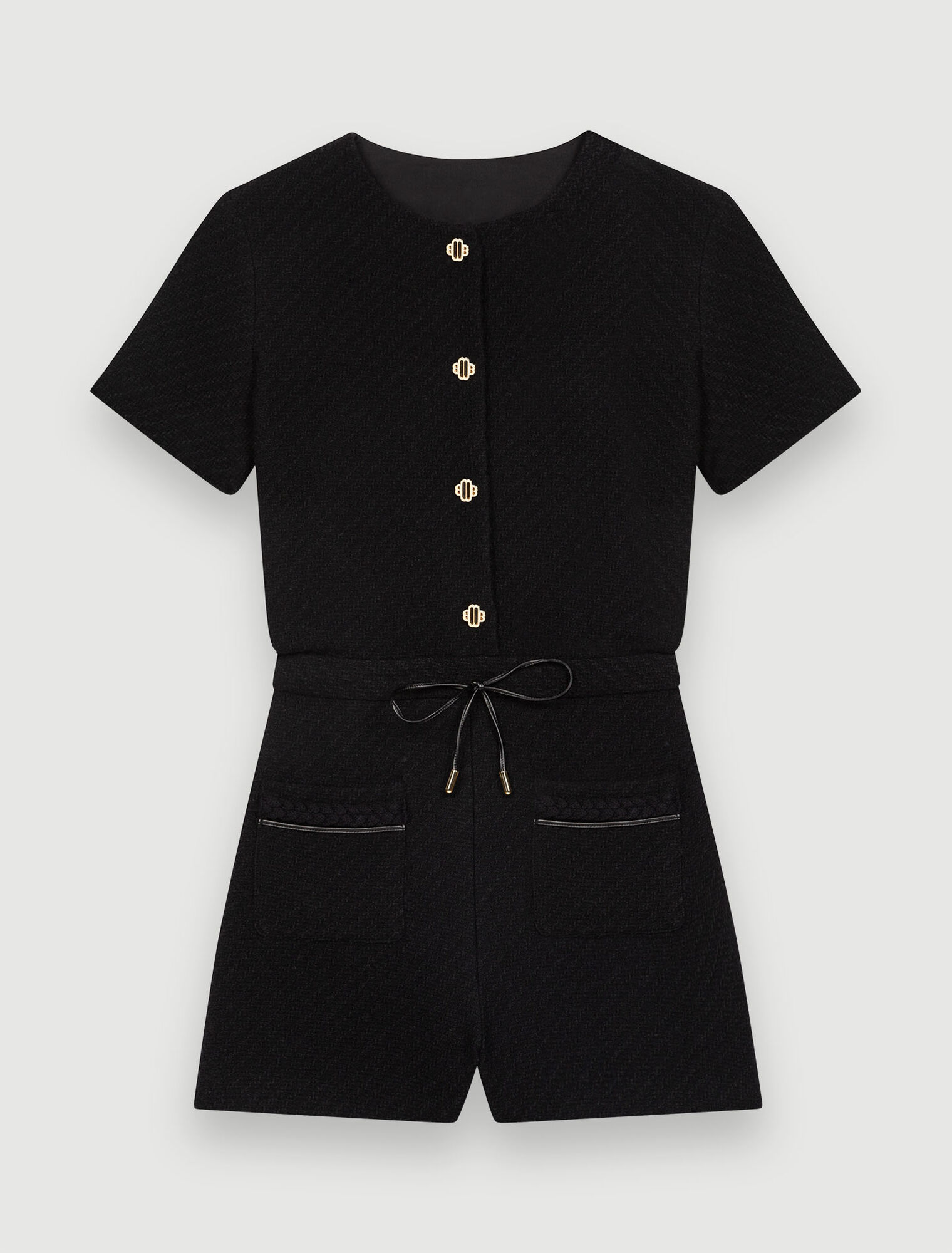 Black tweed playsuit