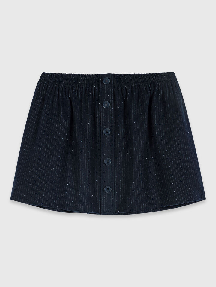 Short tailored rhinestone skirt