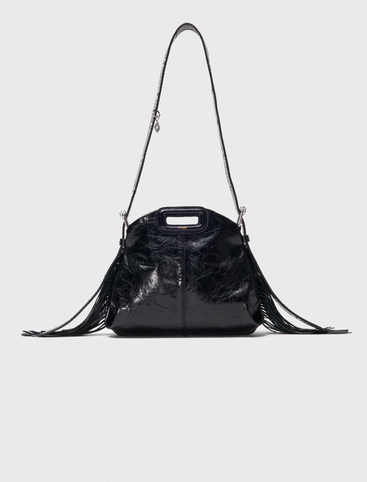 Metallic leather Miss M Mini bag Denim - Jeans For Women | Maje