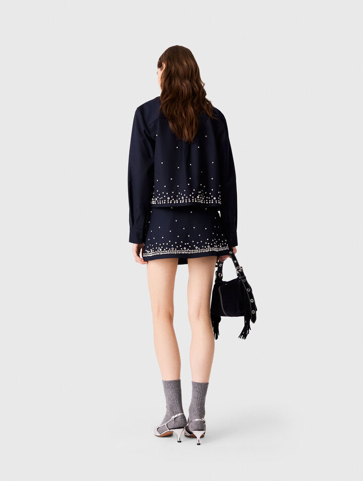 Rhinestone layered skort
