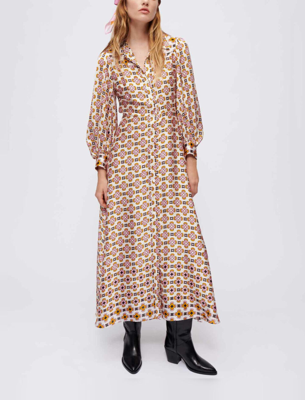 Shirt print dress on sale