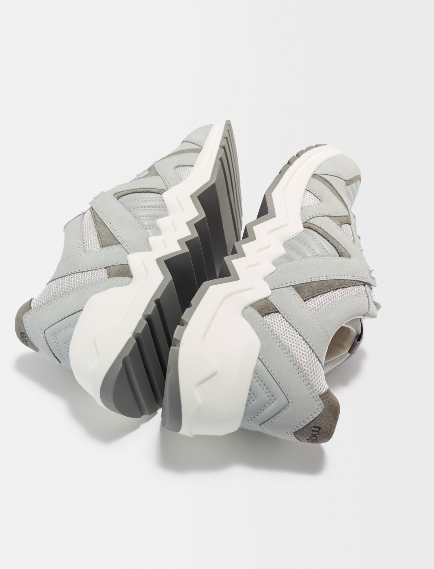 最新モデル with sneakers Leather lug Maje | Women For Gray / Black sole デュエルマスターズ
