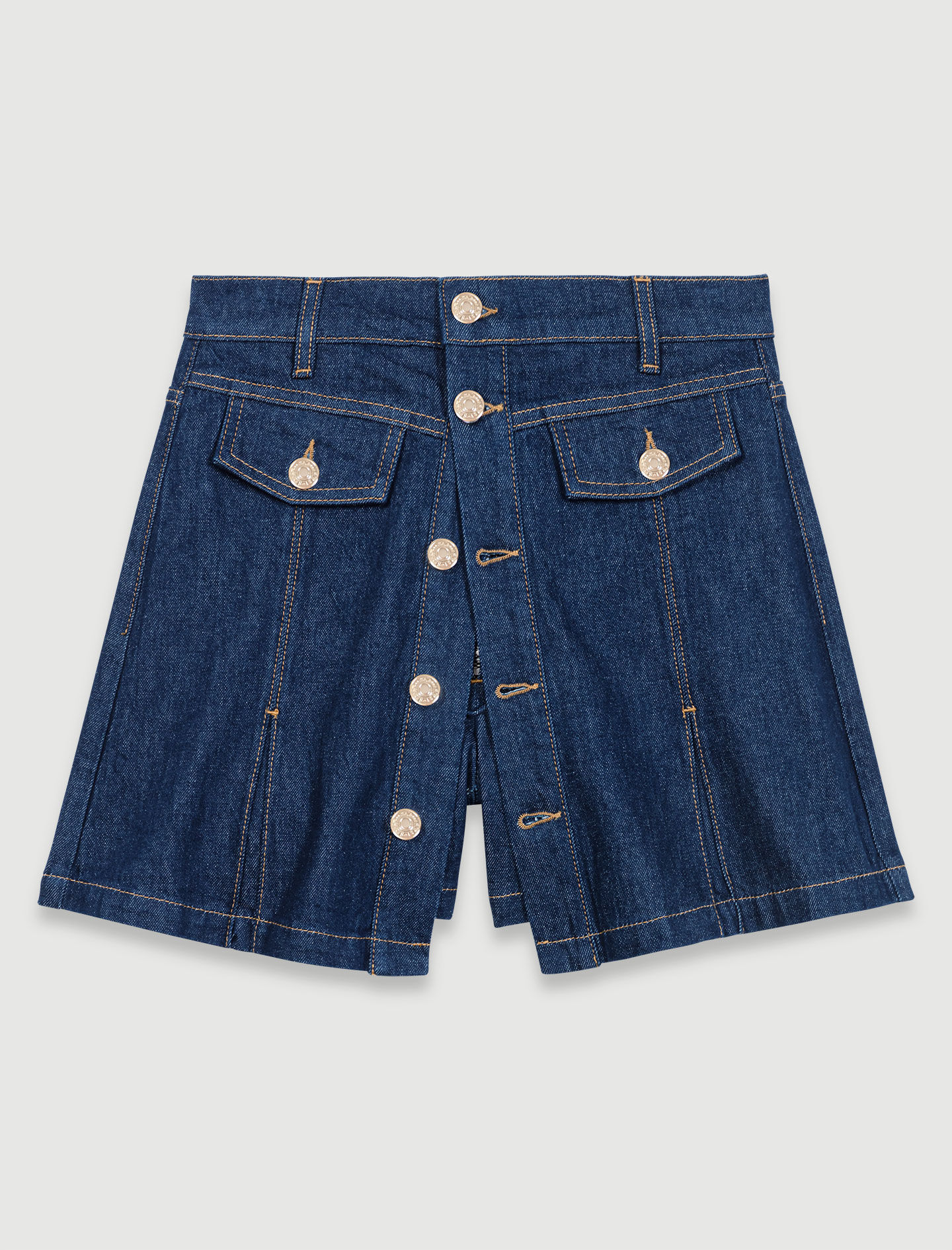Denim skort Blue For Women | Maje