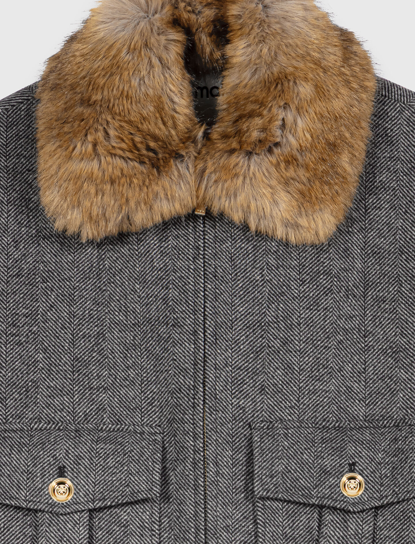 Faux Fur Collar Jacket