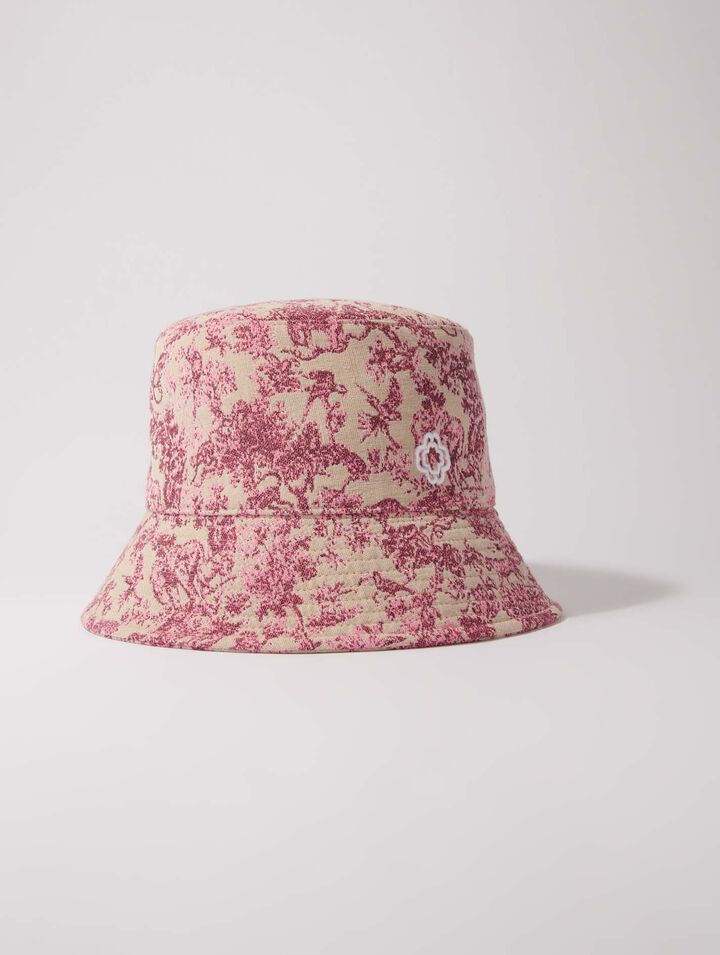 Patterned cotton bucket hat