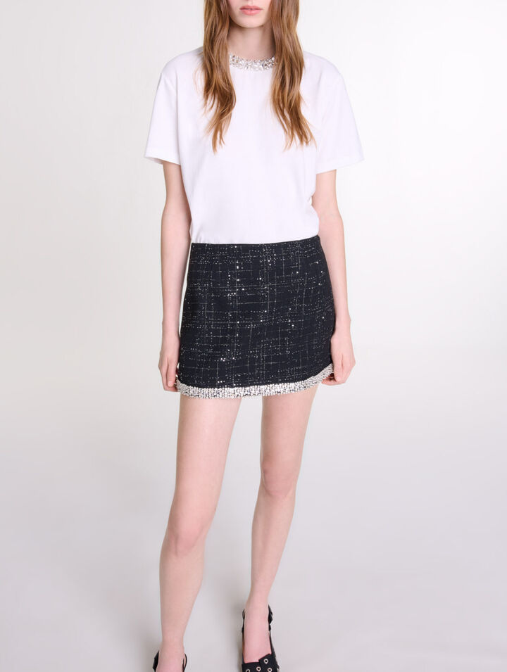 Sequinned skort