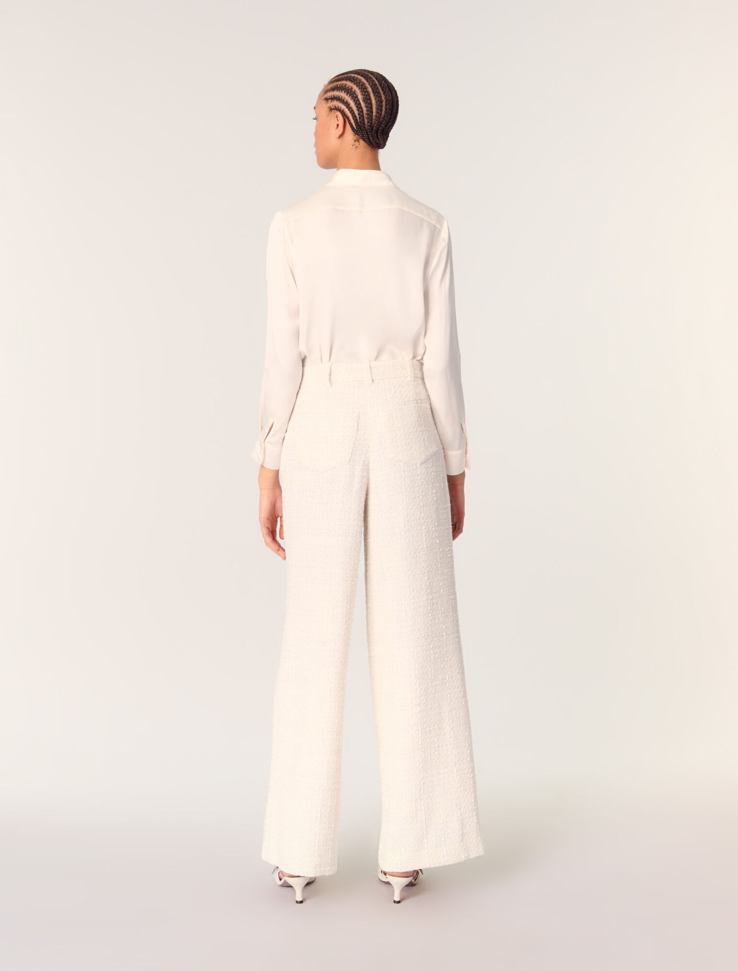 White silk blouse
