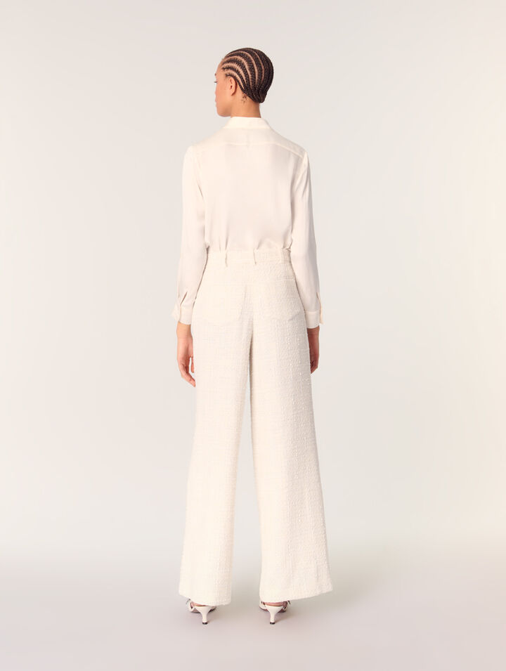 White silk blouse
