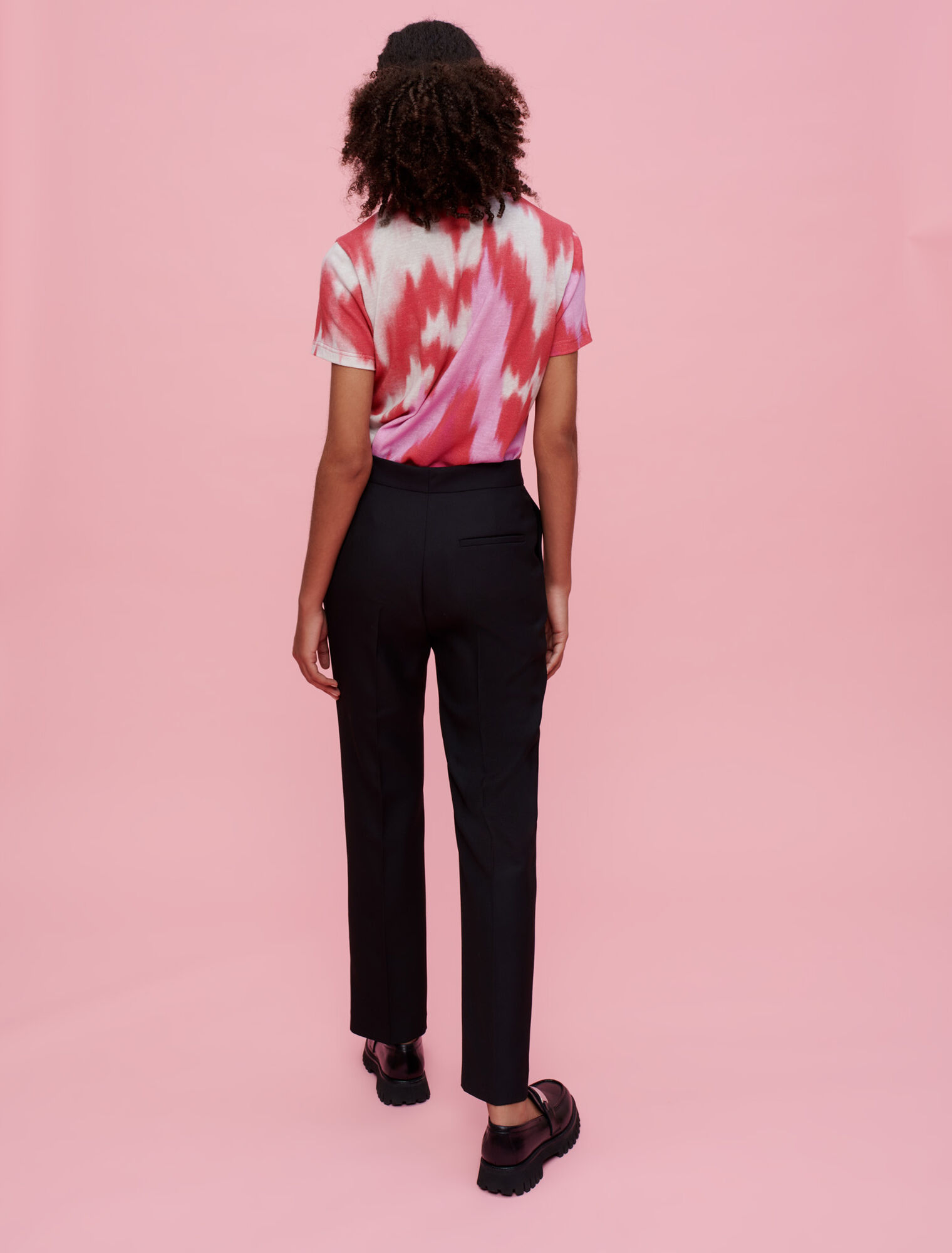 Black tailored trousers