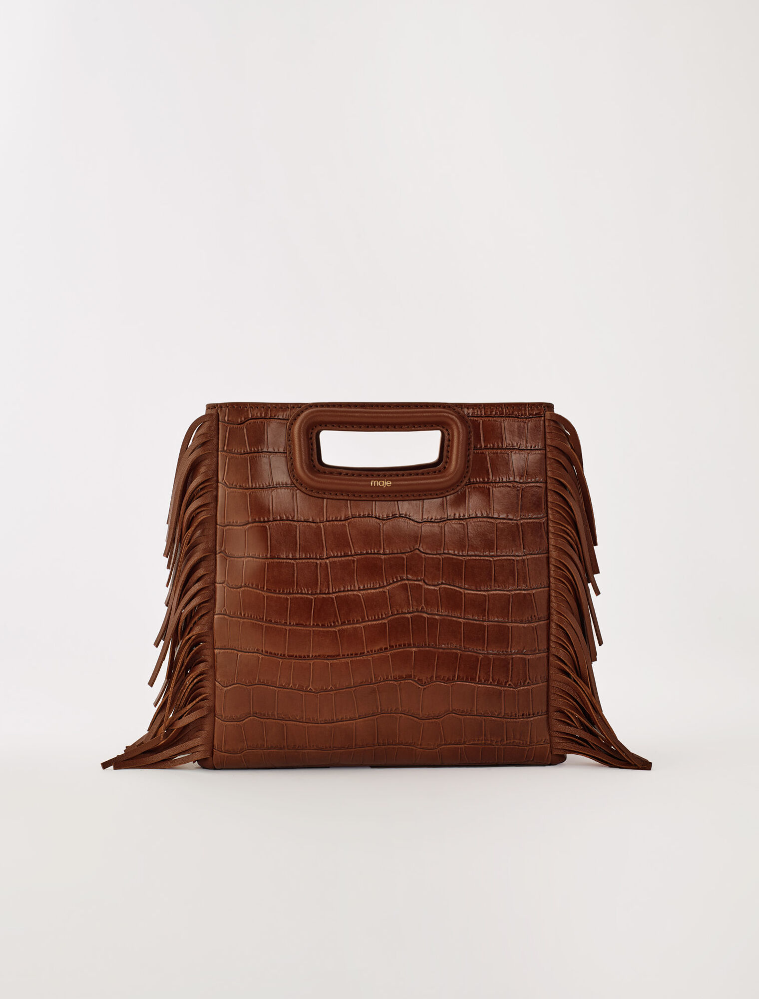 M bag in crocodile-effect leather
