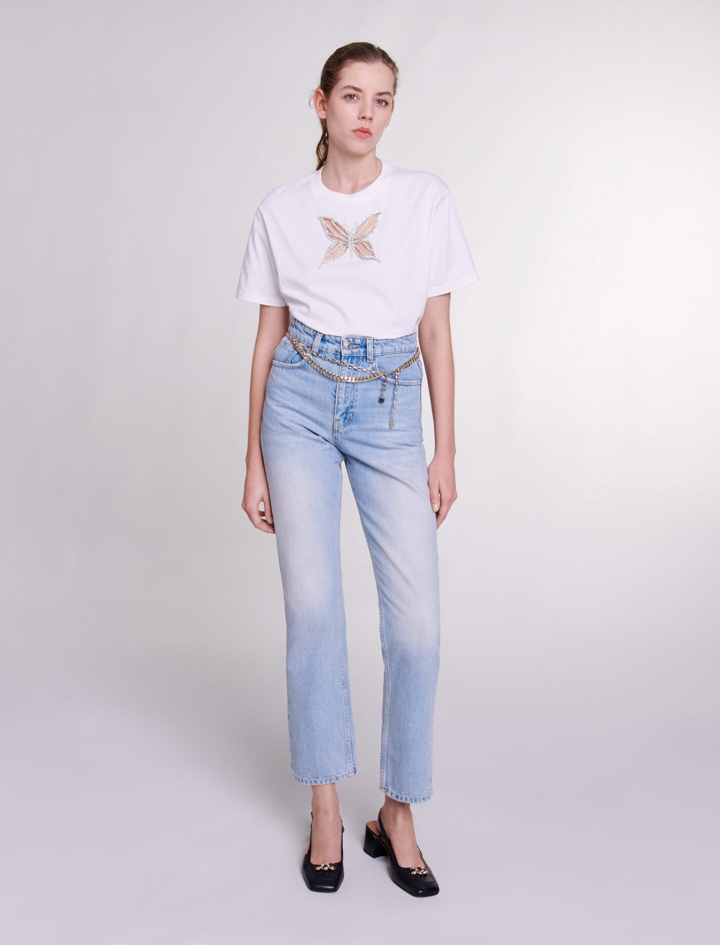 Ruffled Ottoman Fitted Shirt white - CH Carolina Herrera