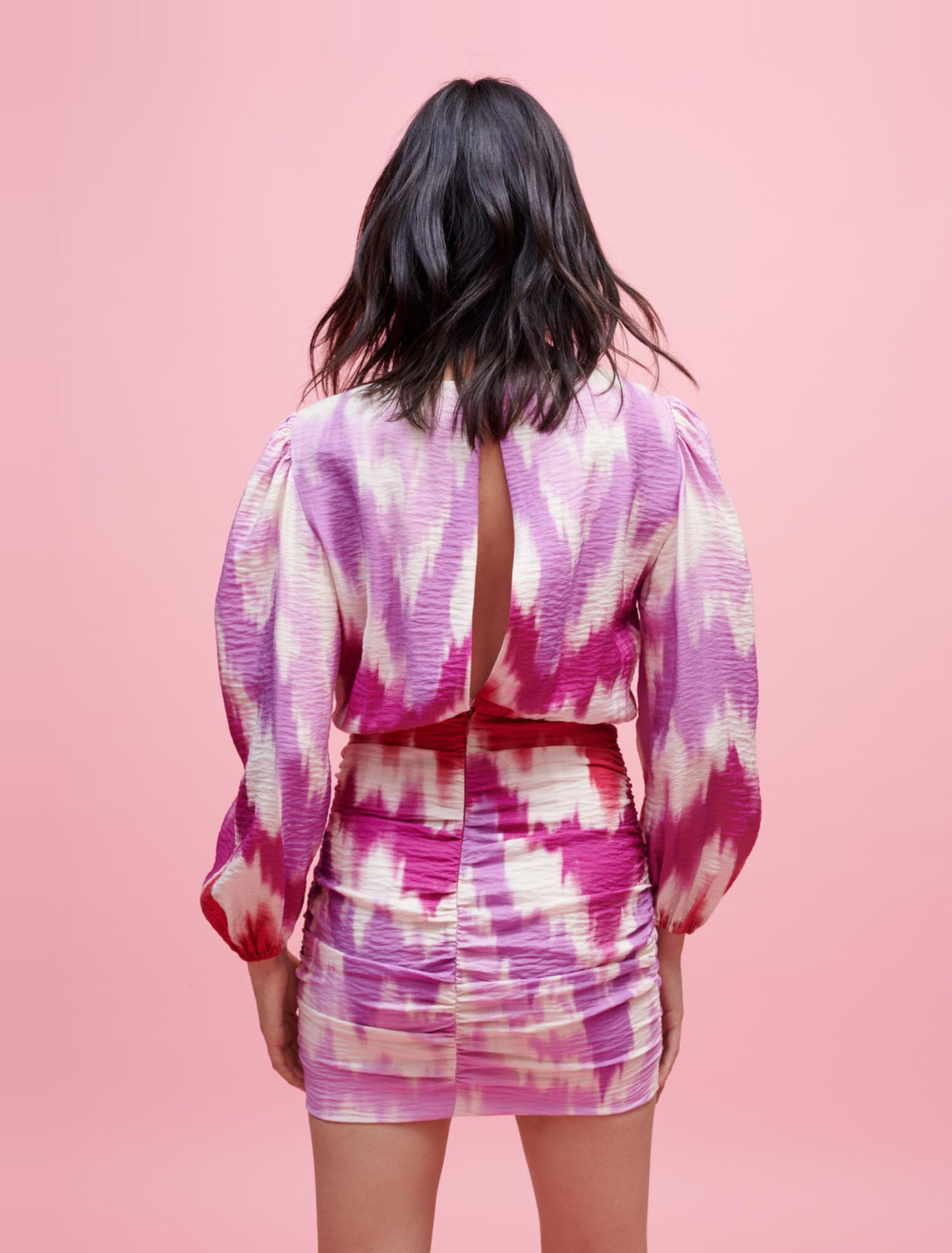 Tie and Dye printed viscose dress