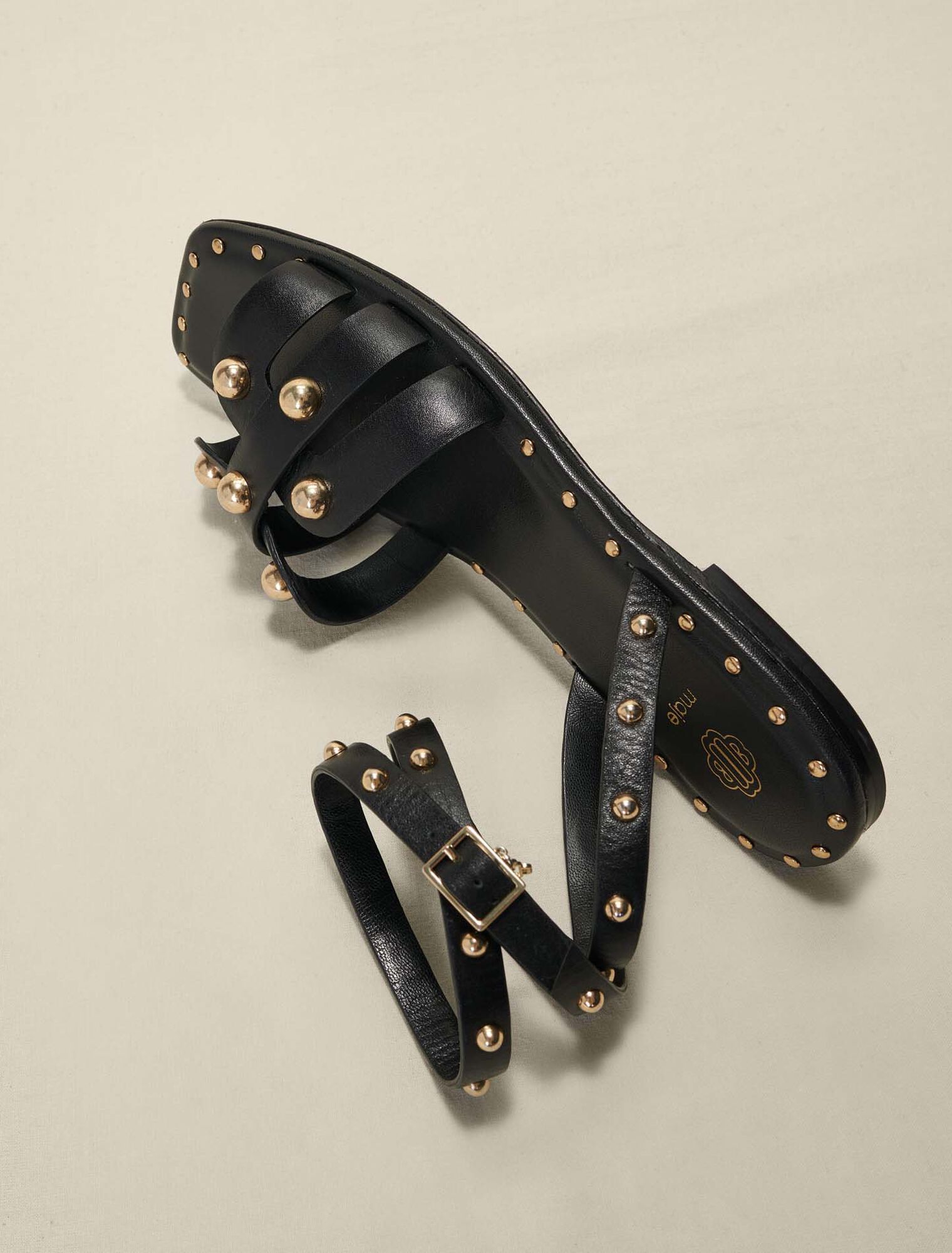 Studded leather sandals