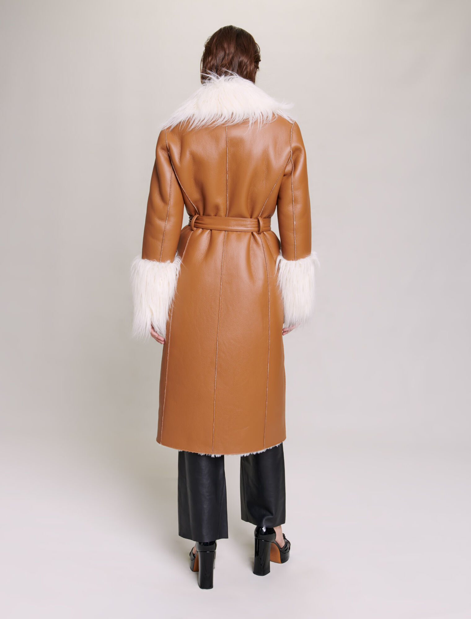 Long faux fur coat