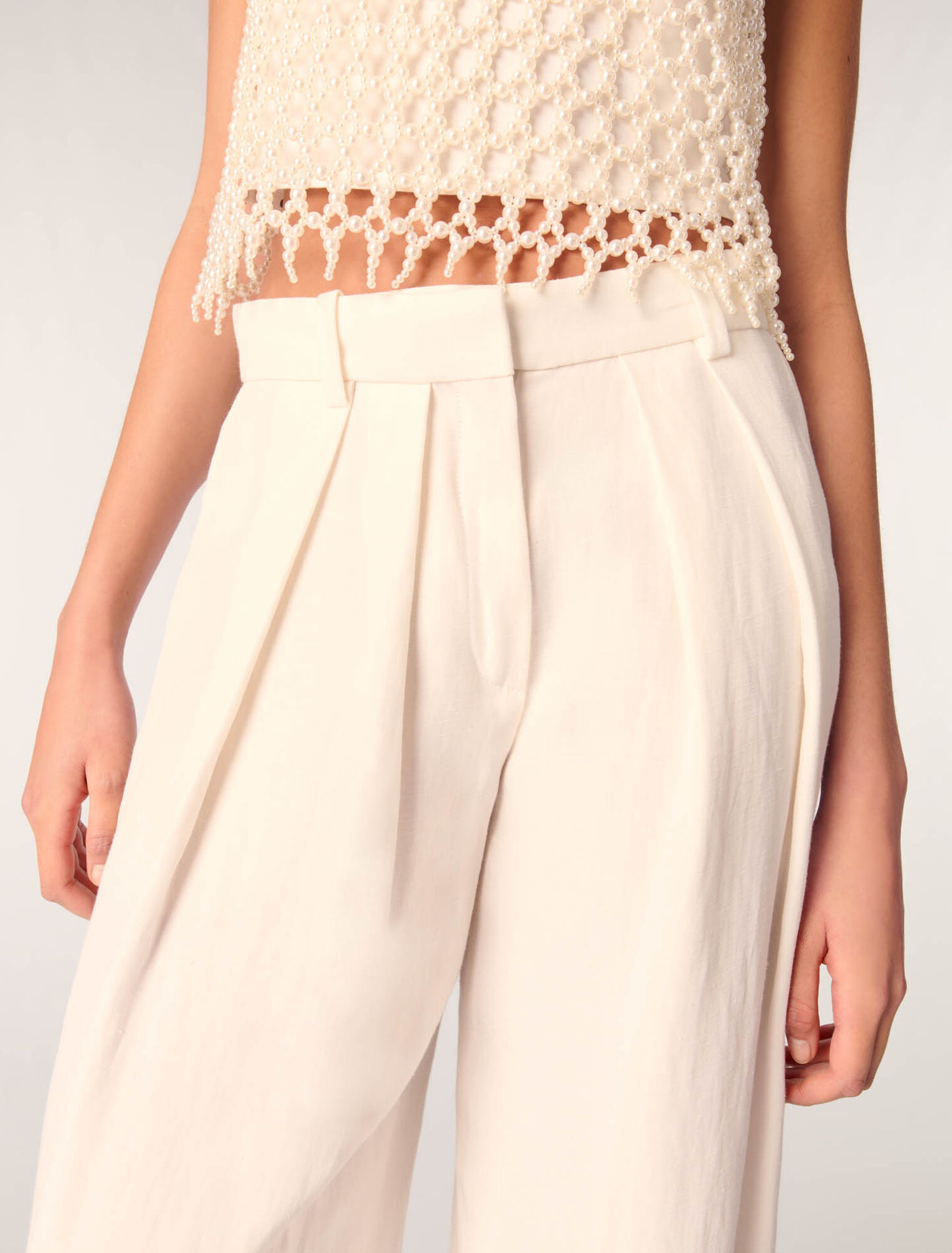 Wide-leg suit trousers