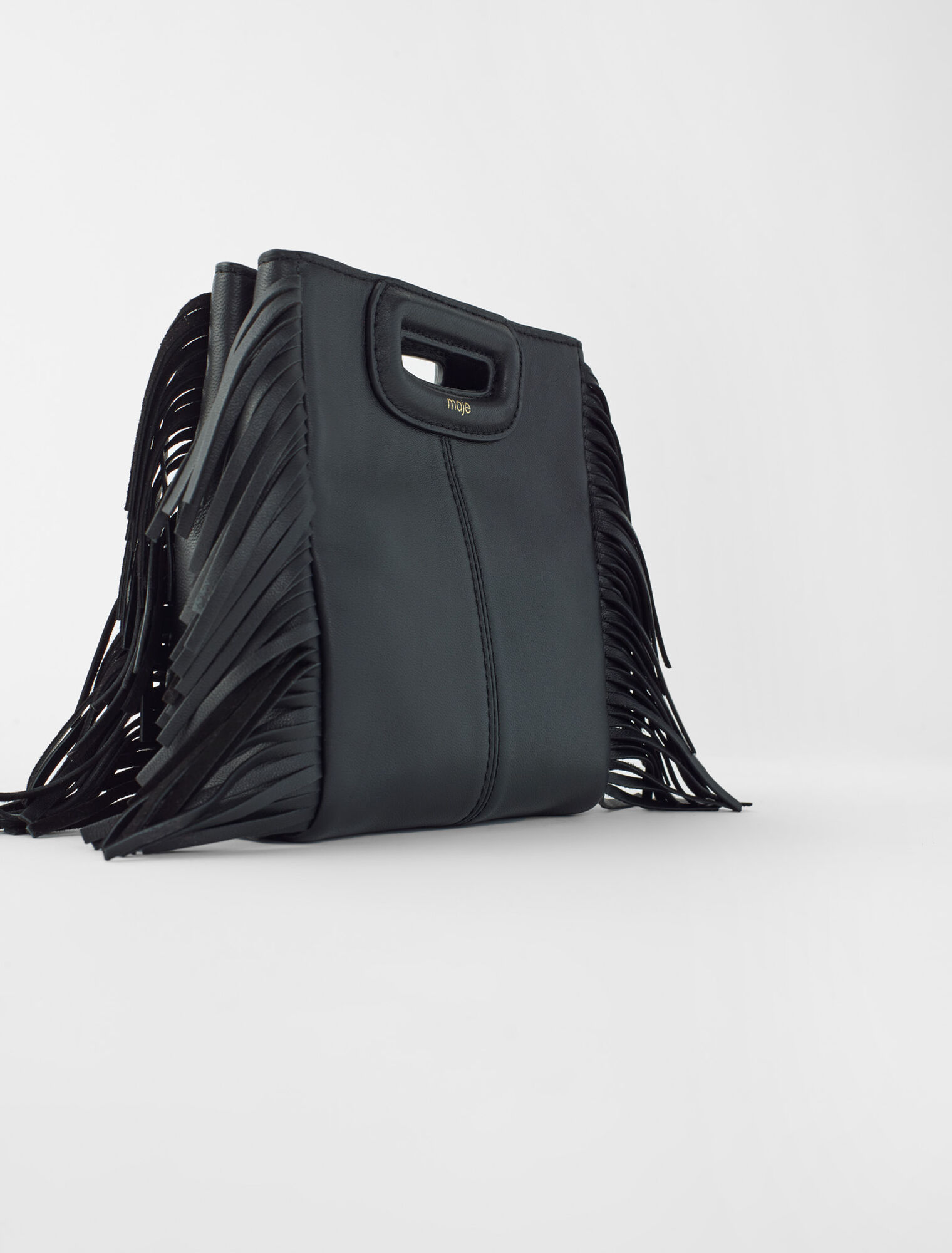 Leather bag with chain strap
