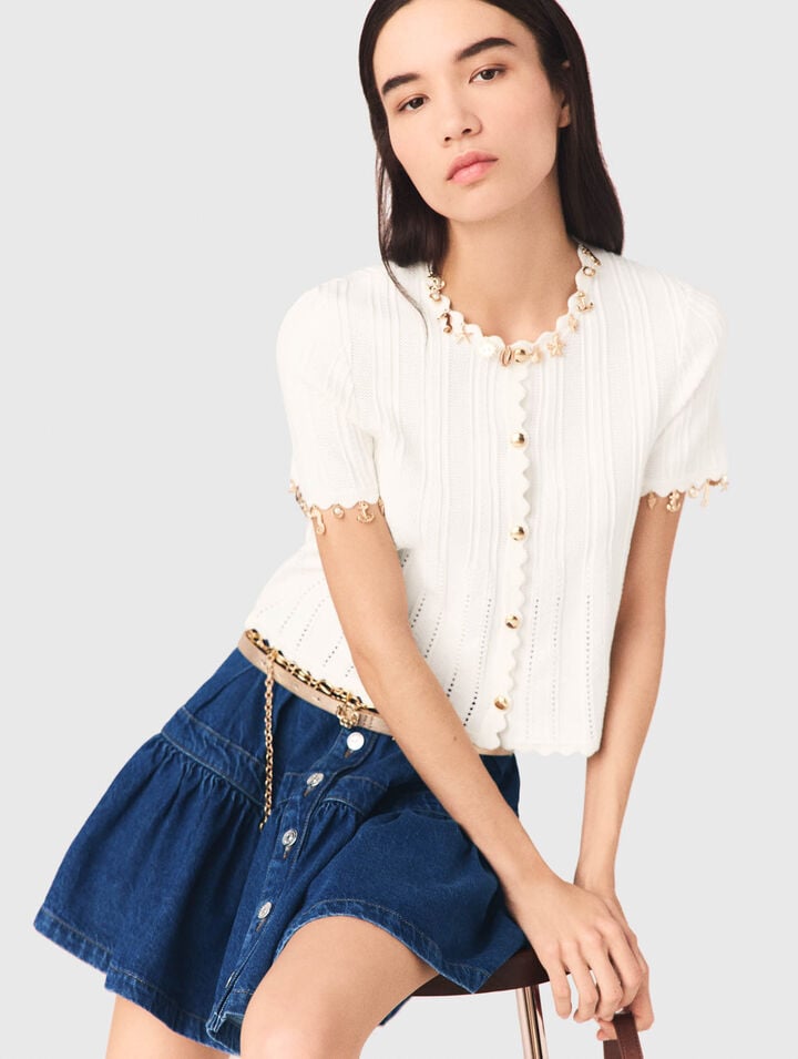 Gold jewellery cardigan