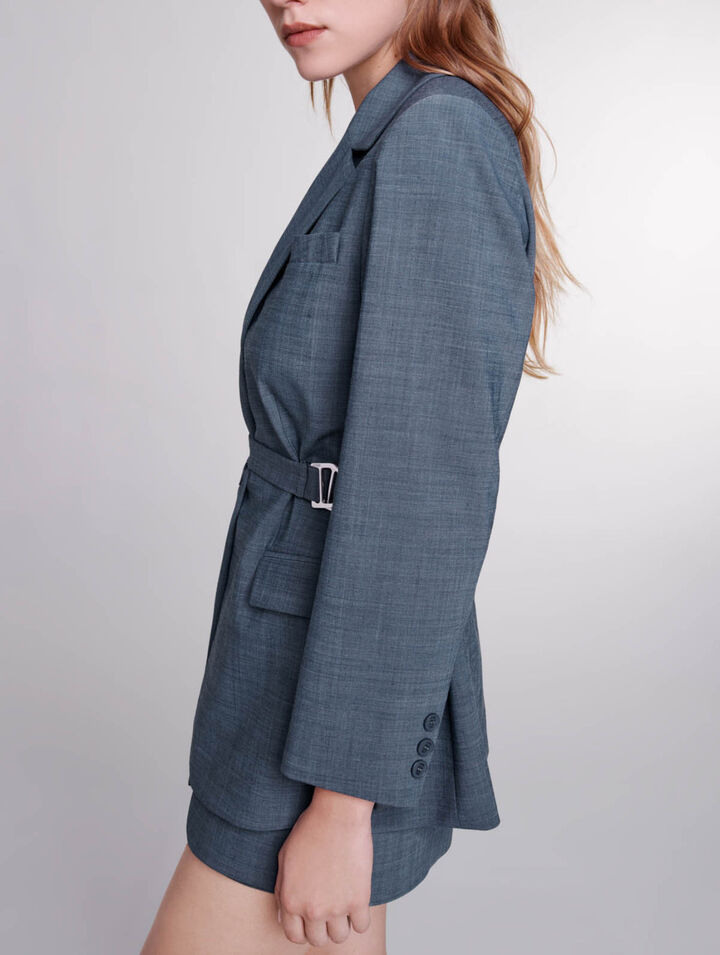Belted blazer