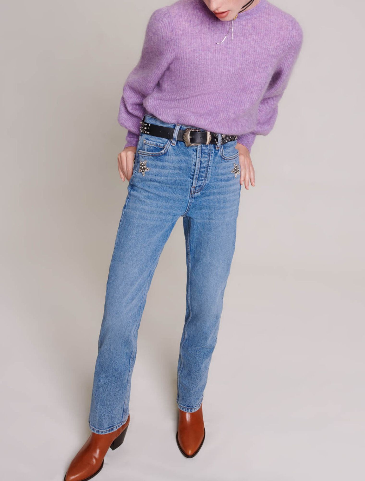 Straight-leg jeans