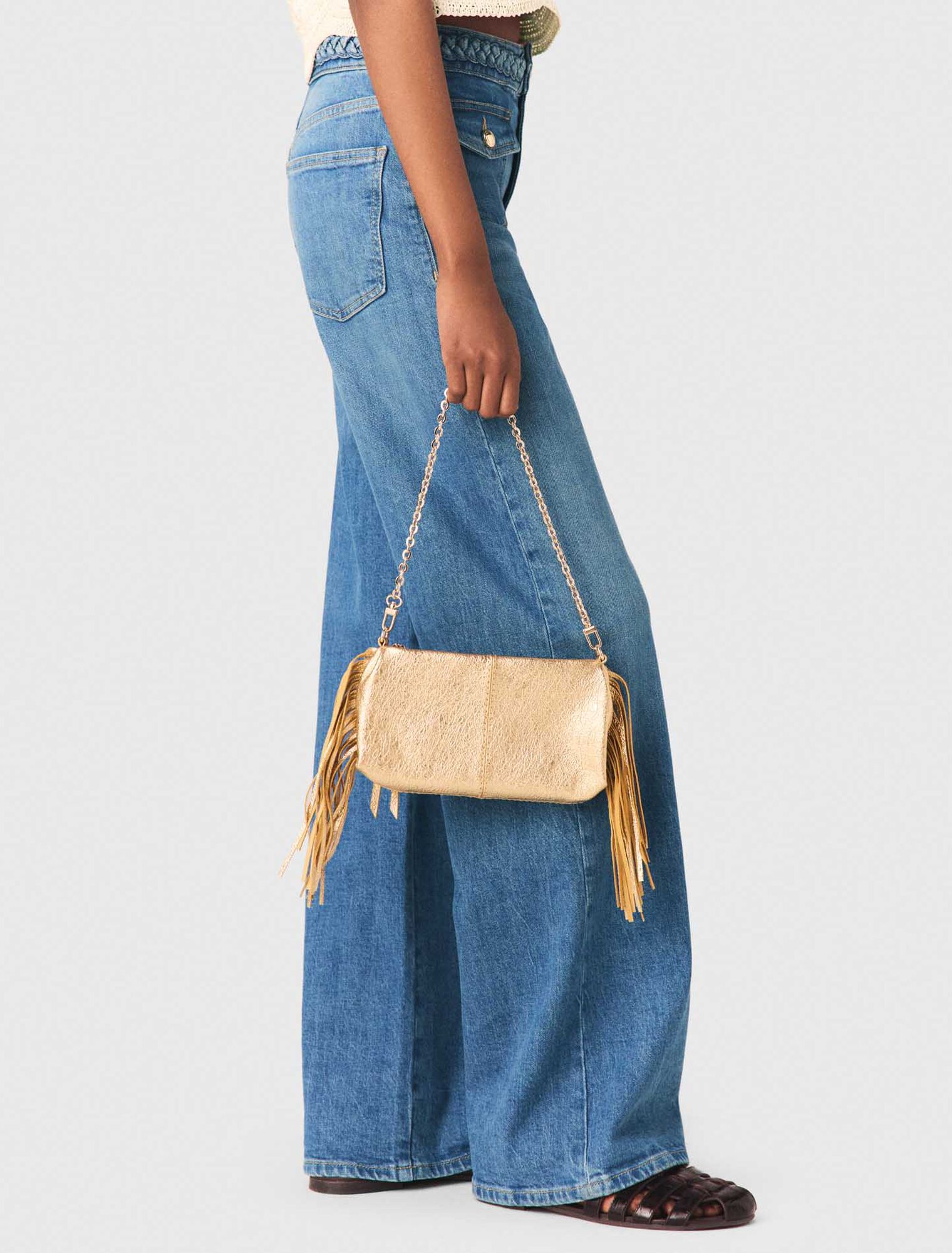 Miss M Metallic Pouch Bag