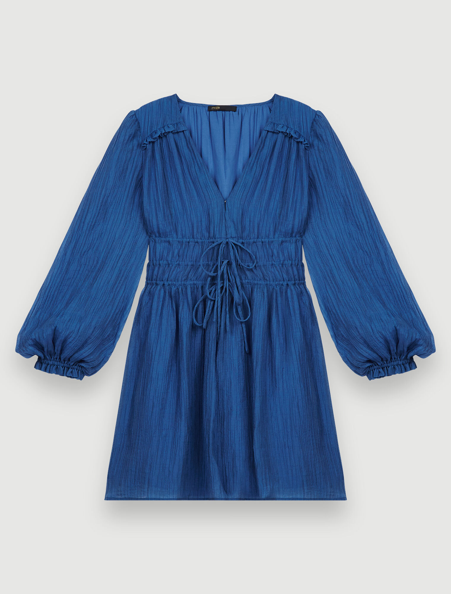 Voile dress with fitted waist