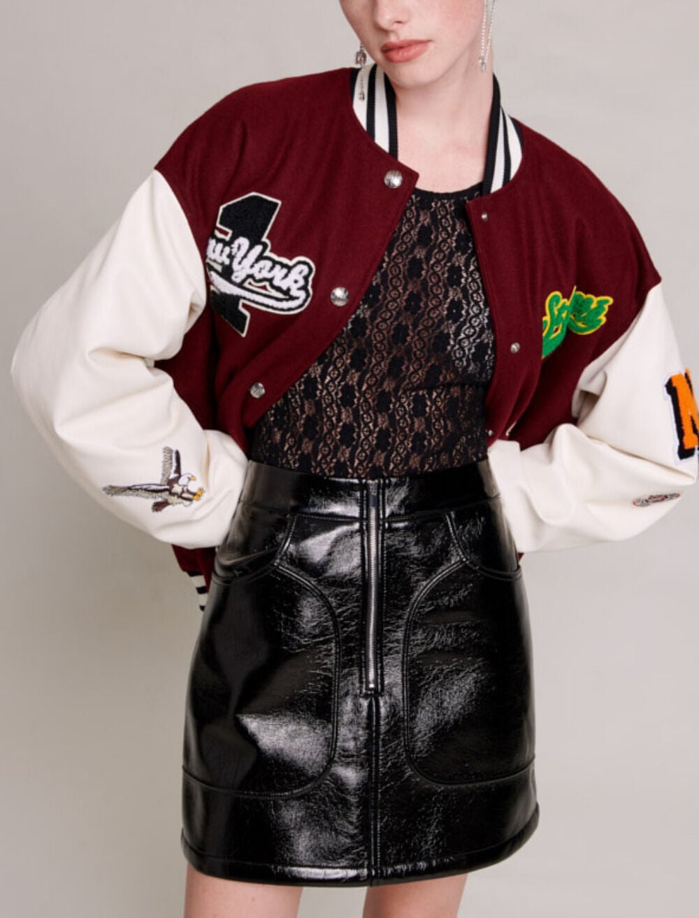 Jacket whool Red For Women | Maje