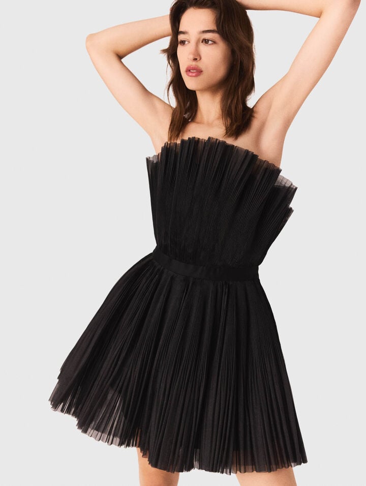 Tulle and organza bustier dress