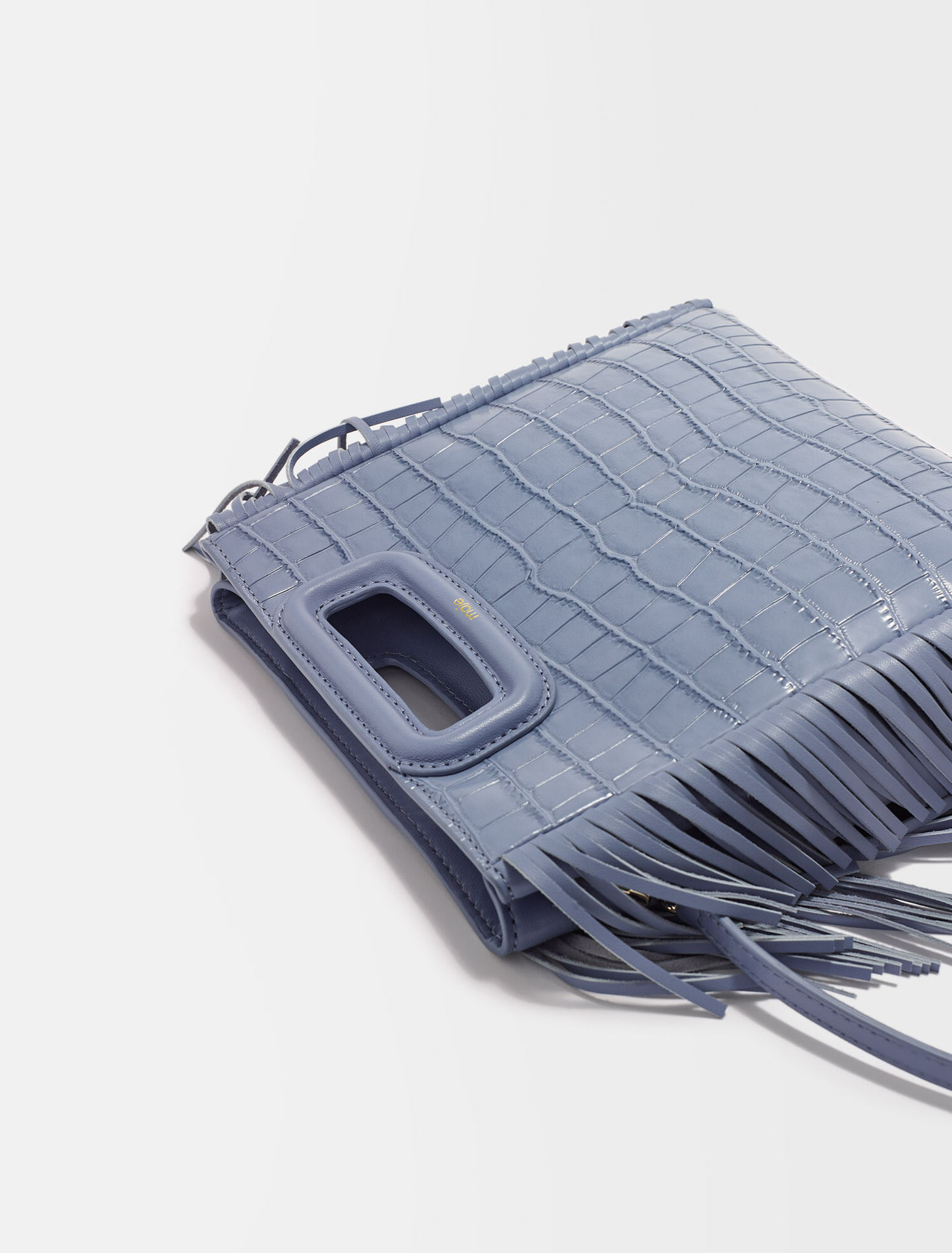 M bag in crocodile-effect leather