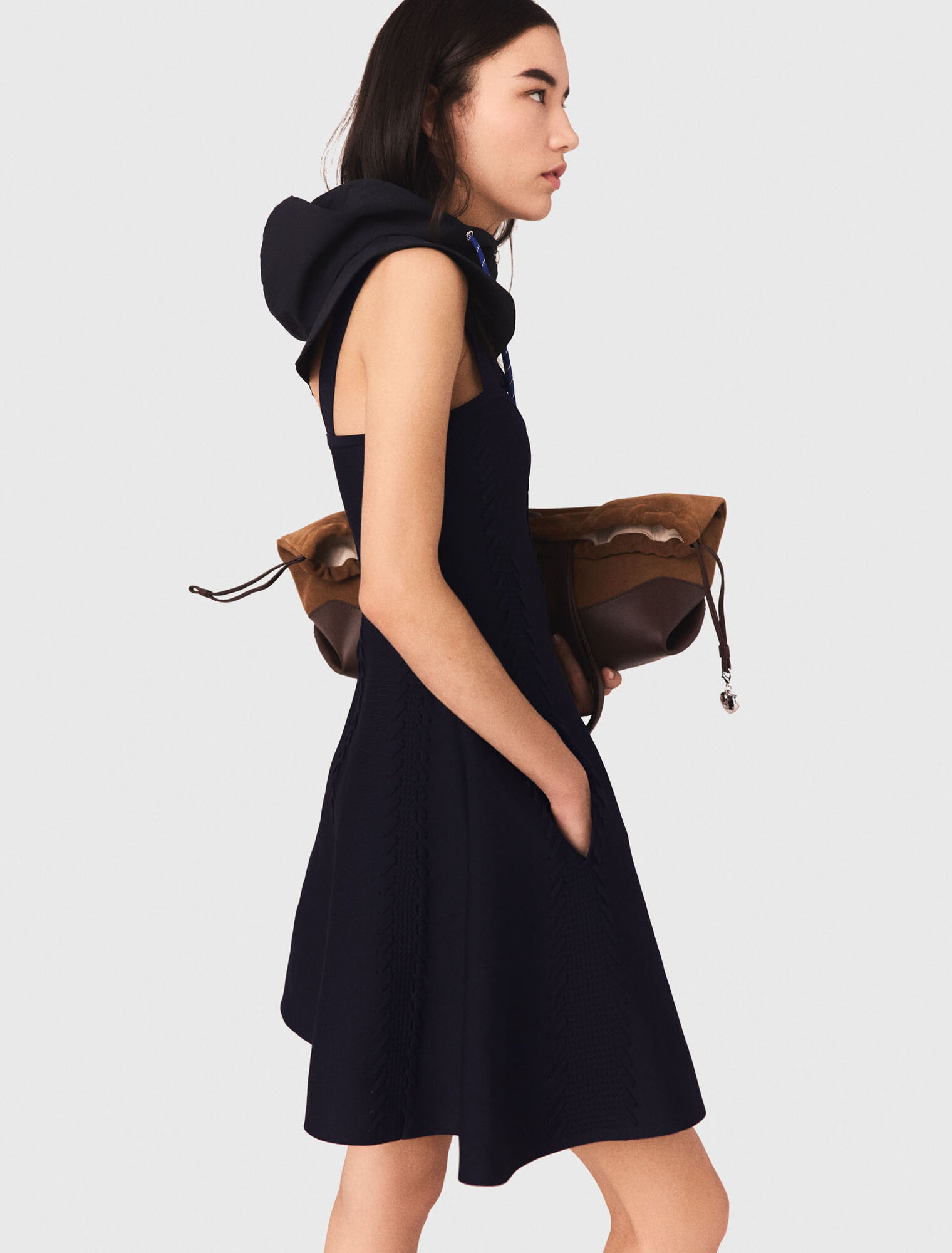 Mini knitted babydoll dress