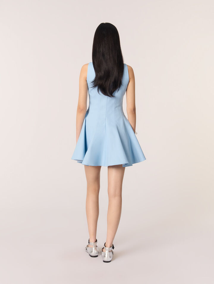 Mini flared cotton dress