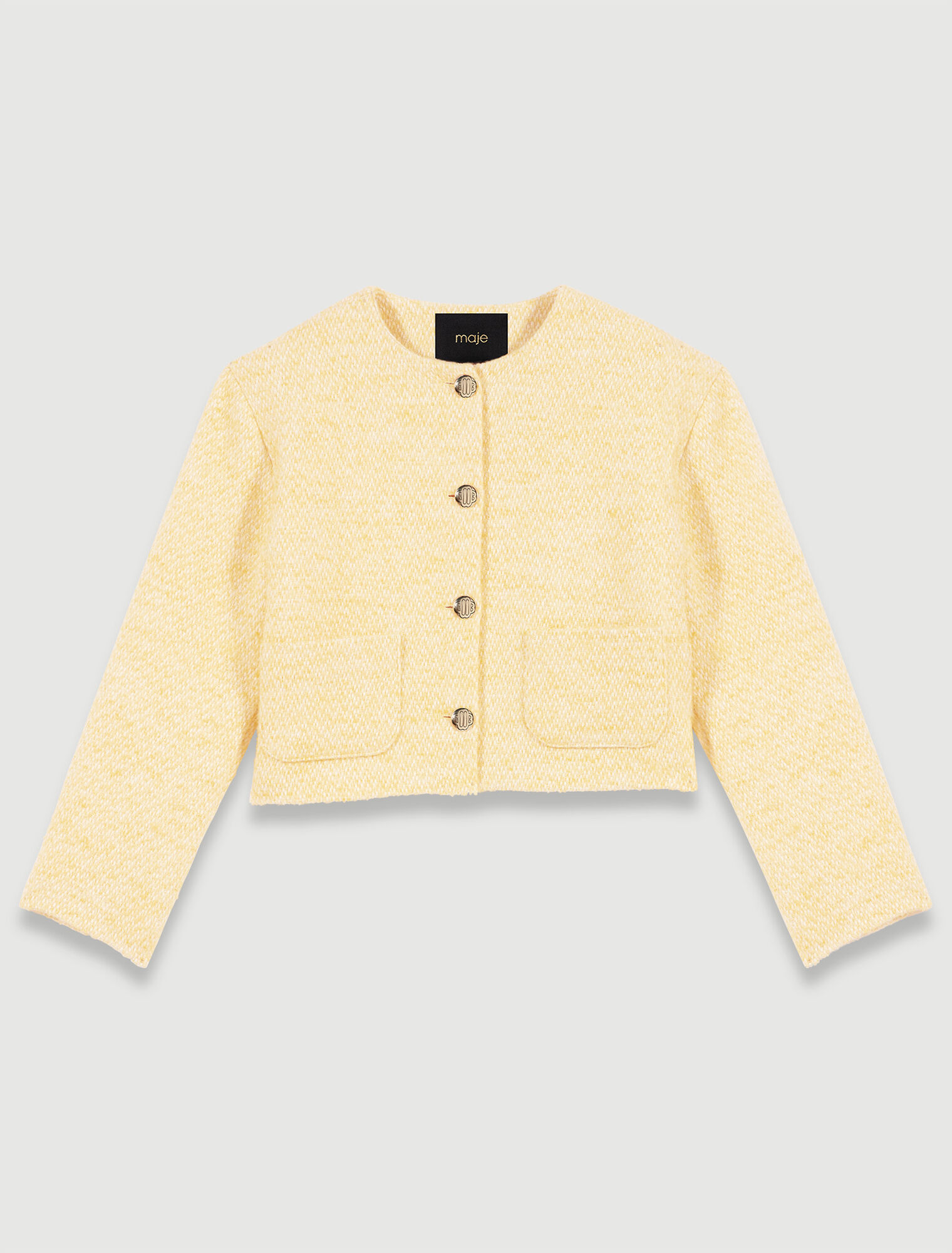 Cropped jacket in tweed