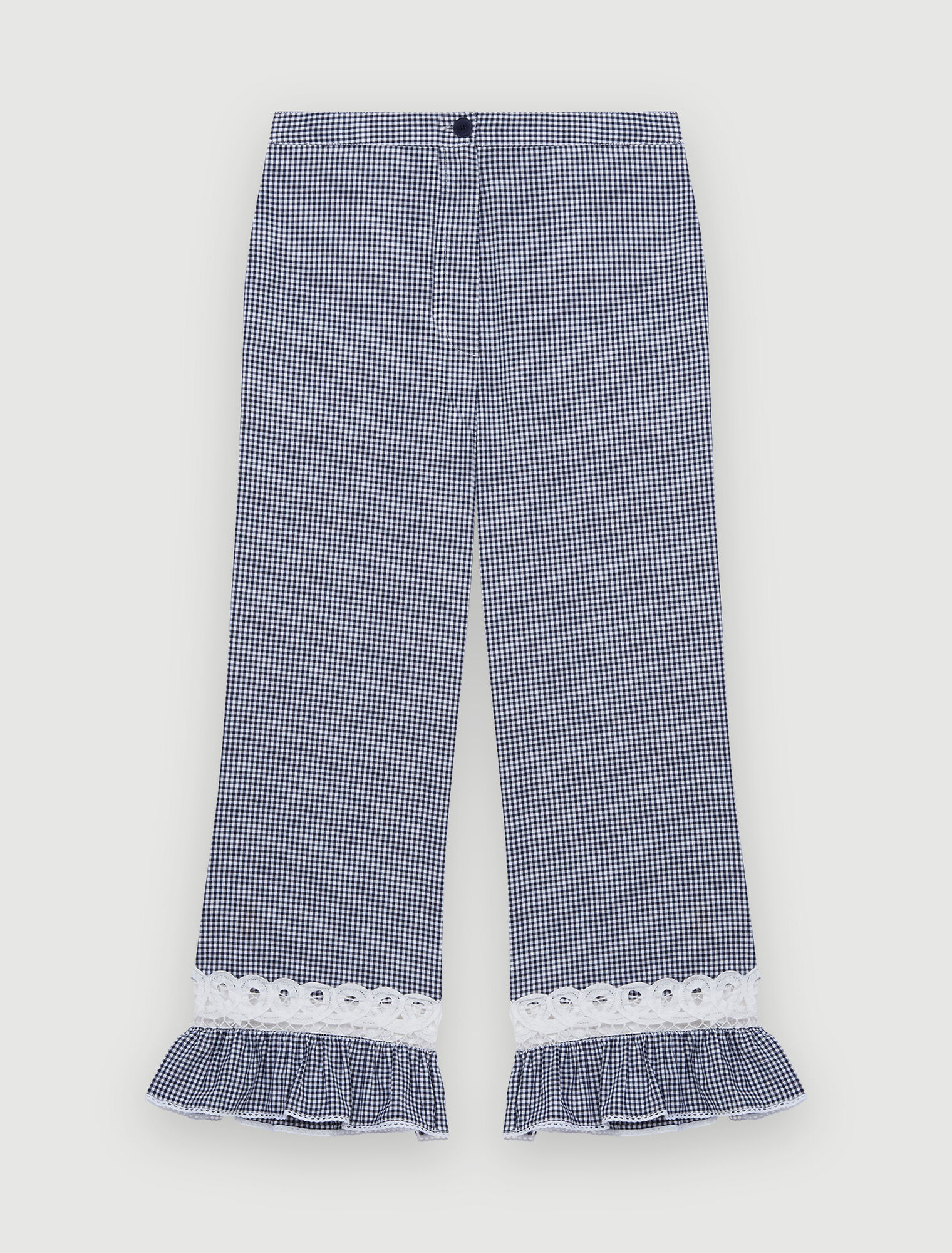 Gingham and lace pants