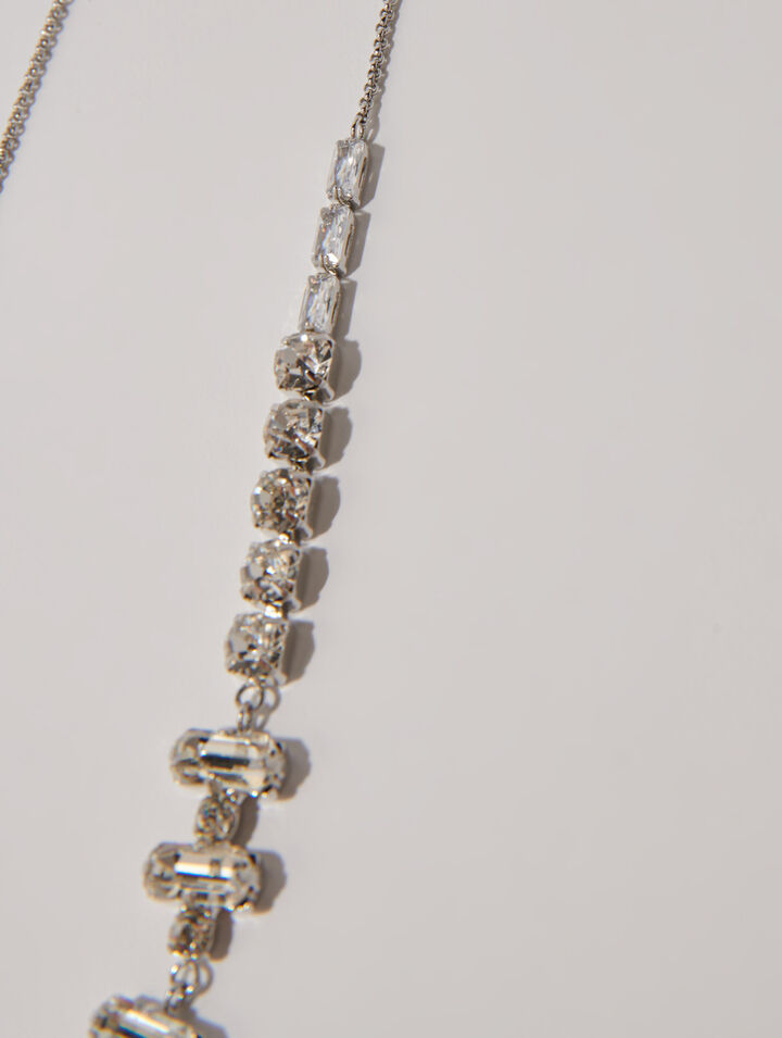 Gold rhinestone choker necklace
