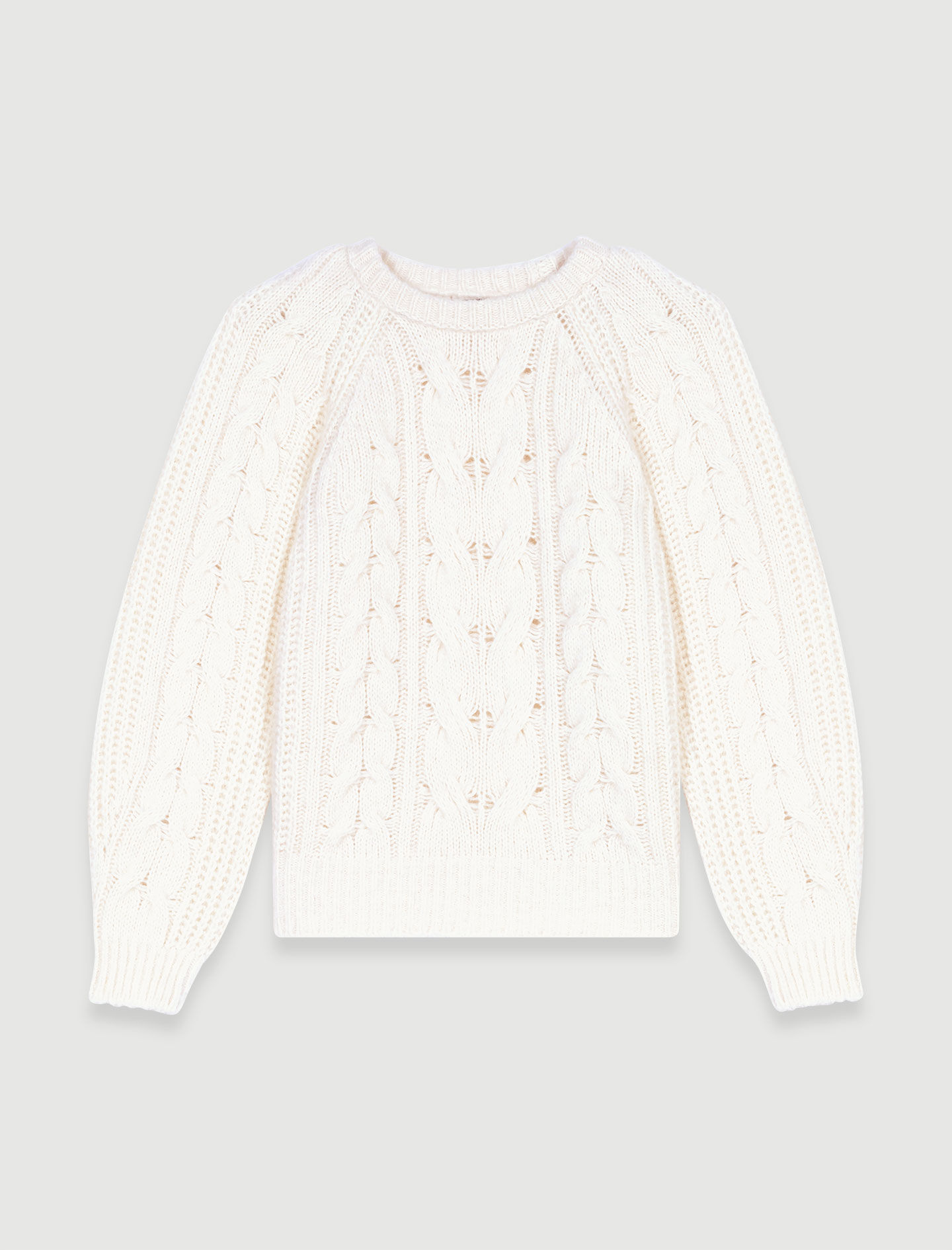 ★EMS★ CABLE COTTON KNIT BAGWHITE CABLE COTTON KNIT BAG-WHITE - EMIS