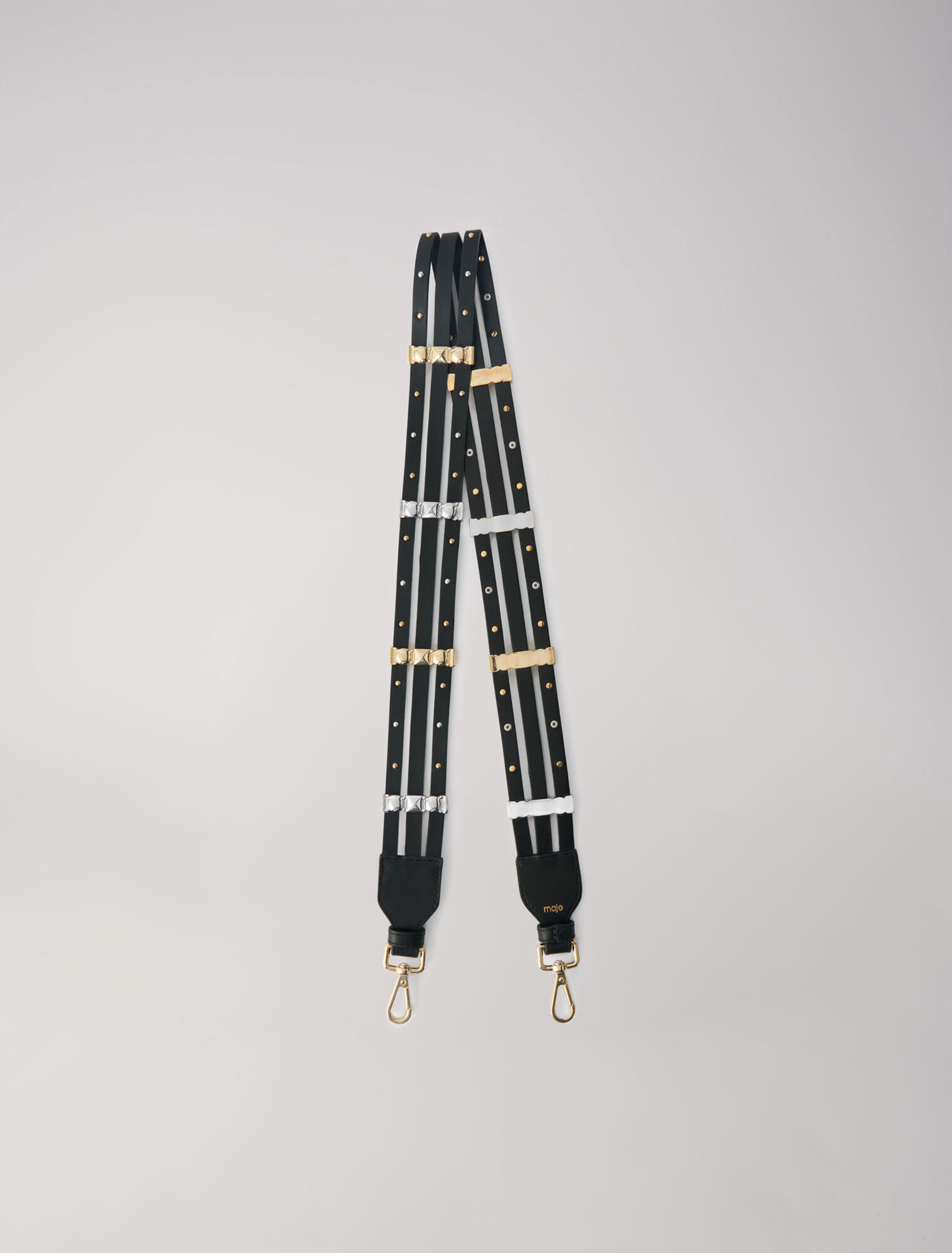 Black leather strap with studs
