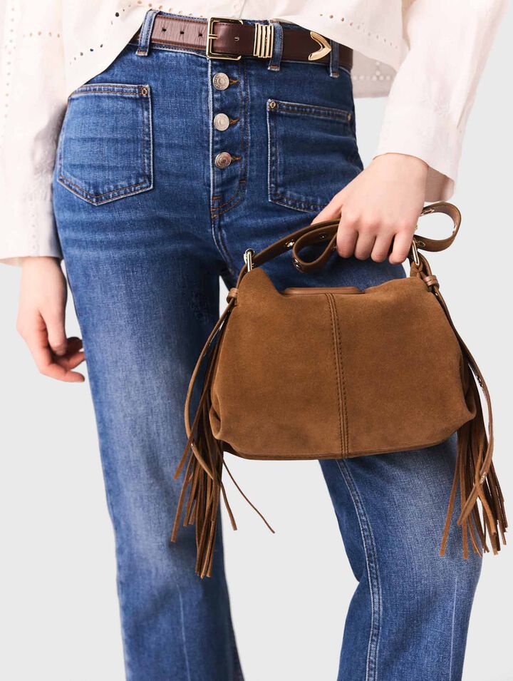 Cropped embroidered shirt