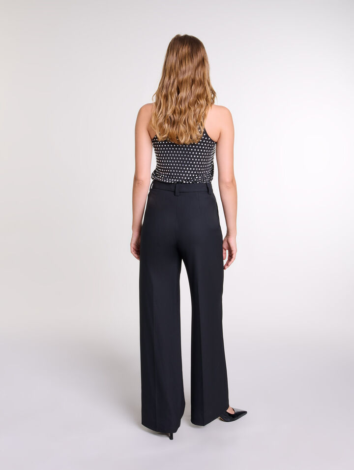Wide-leg suit trousers
