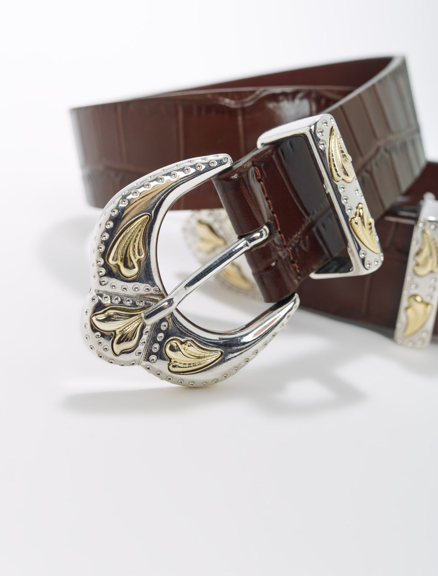 Western double buckle belt