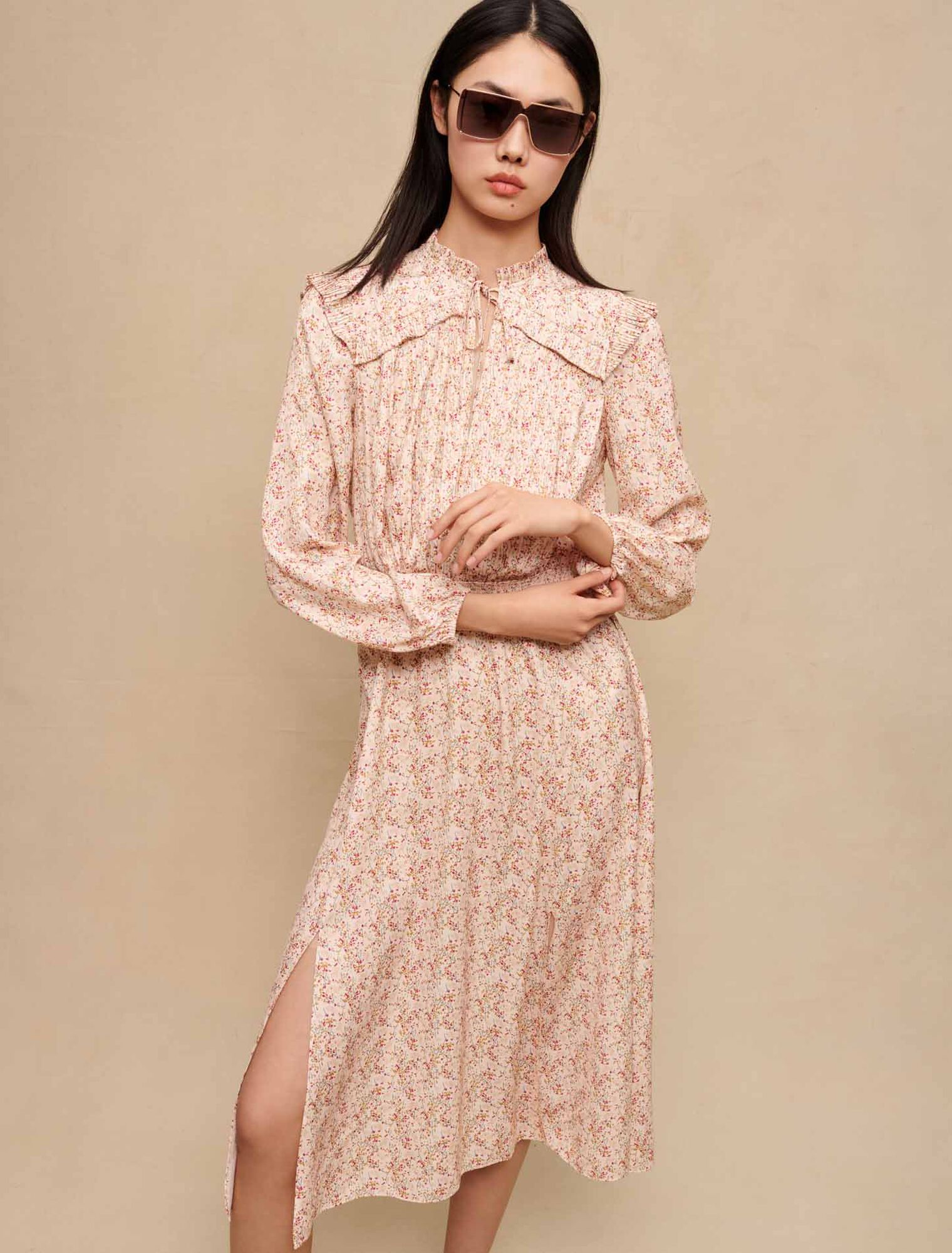 Long ruffled dress