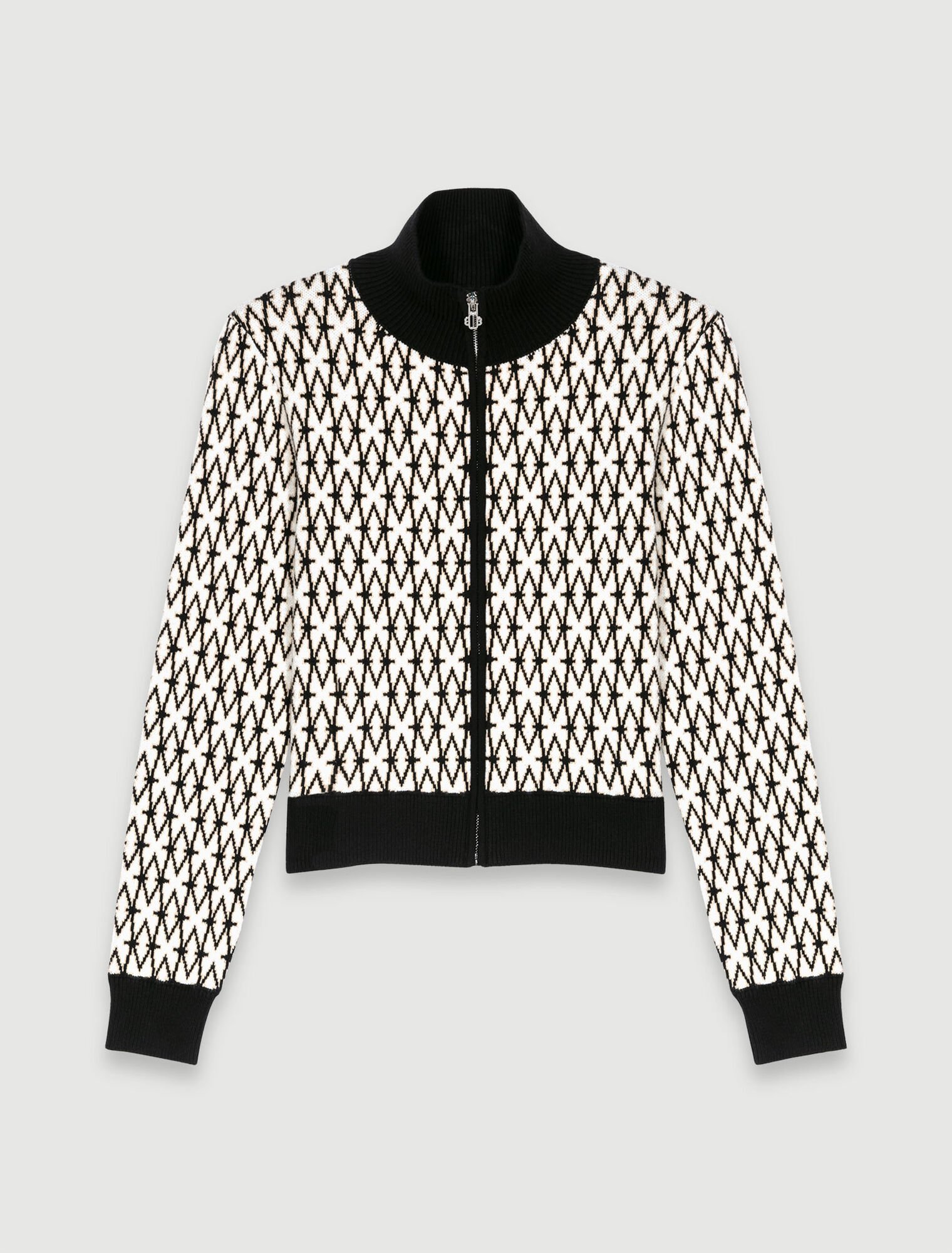 Monogrammed knit cardigan