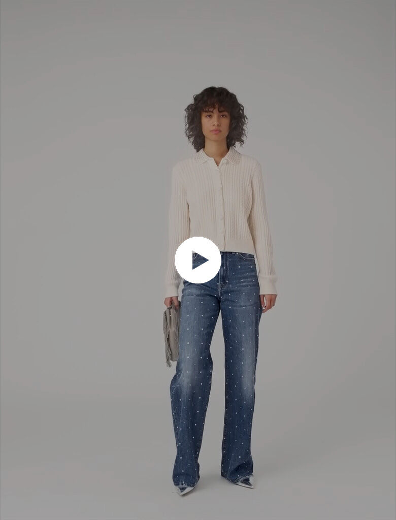 Knit cardigan with removable collar White For Women | Maje