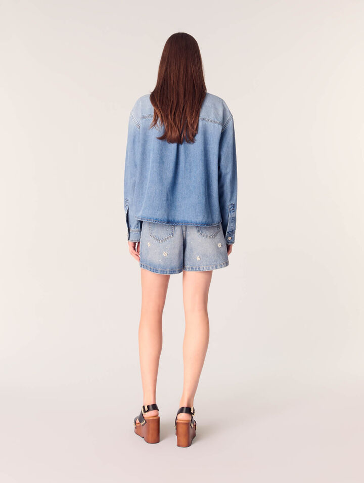 Denim shirt jacket